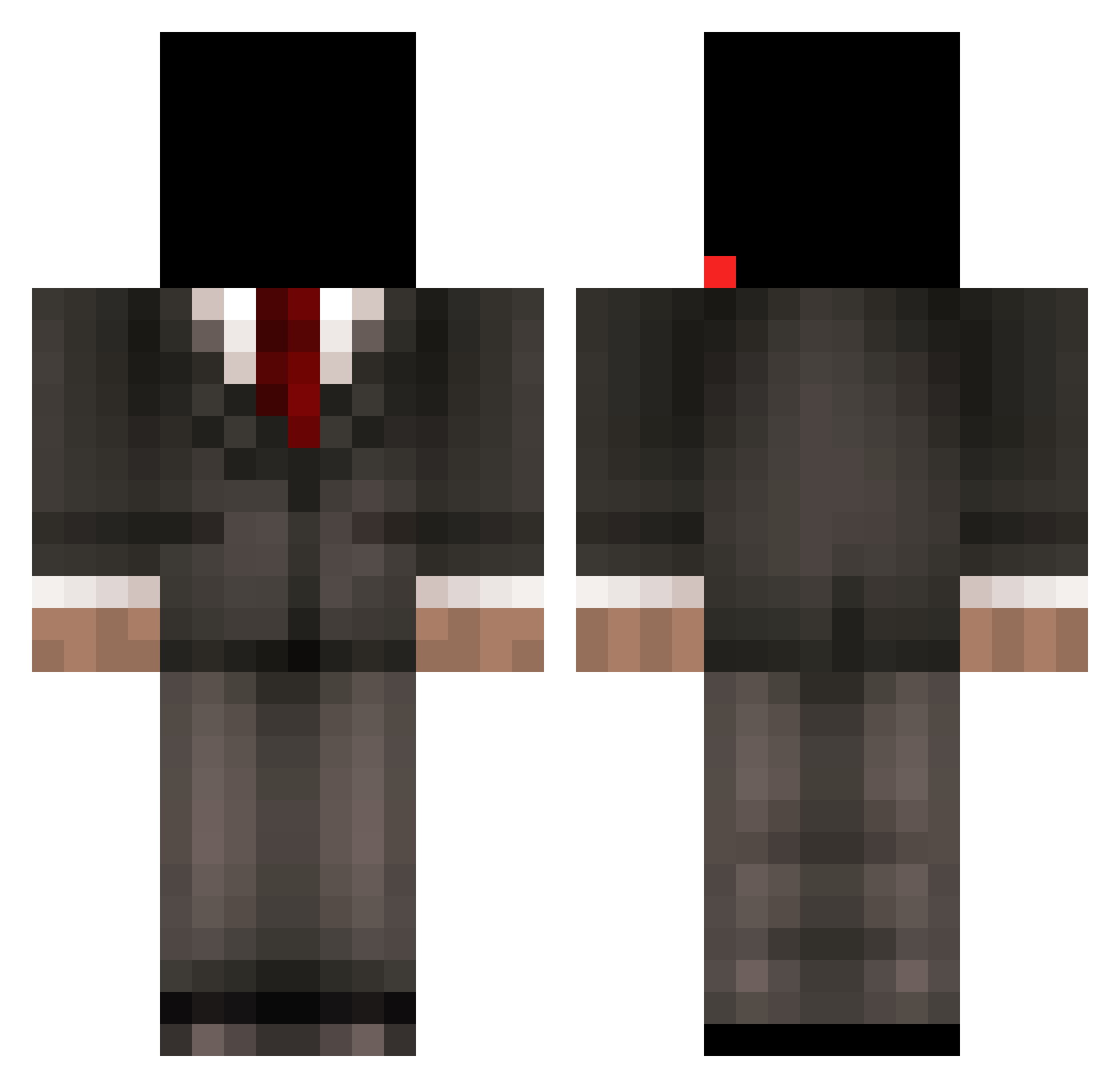 Pry Minecraft skin, front and back view