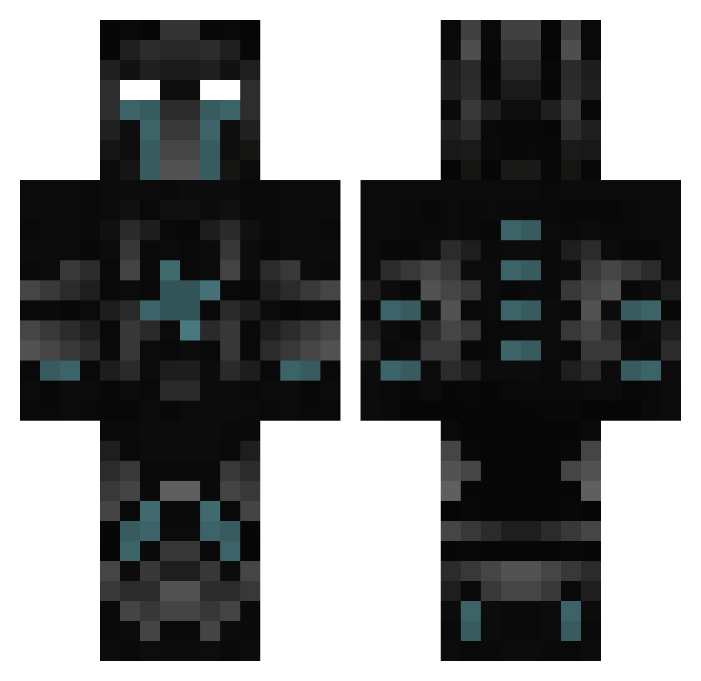 RealStealthy Minecraft skin, front and back view