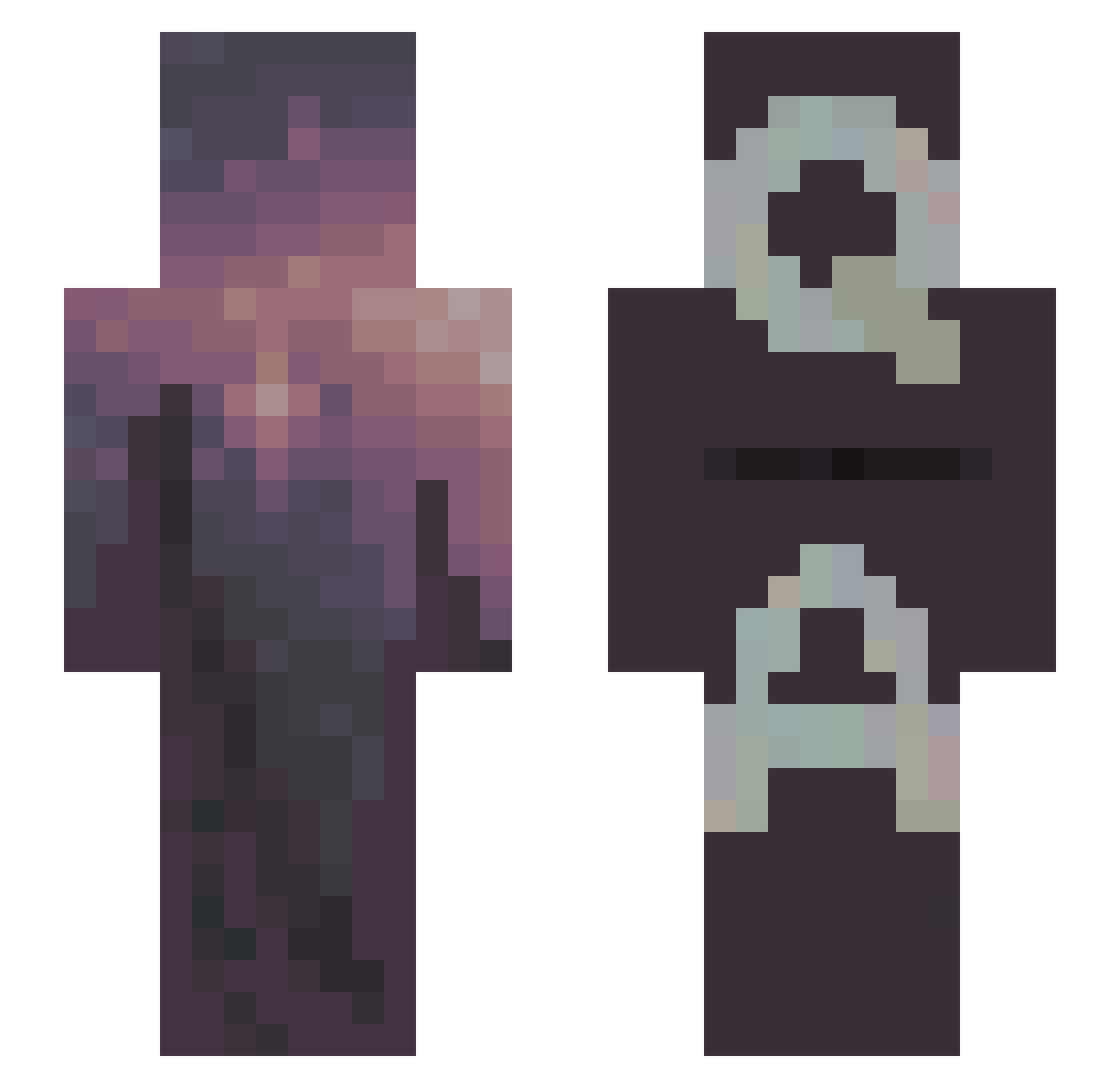 imley Minecraft skin, front and back view