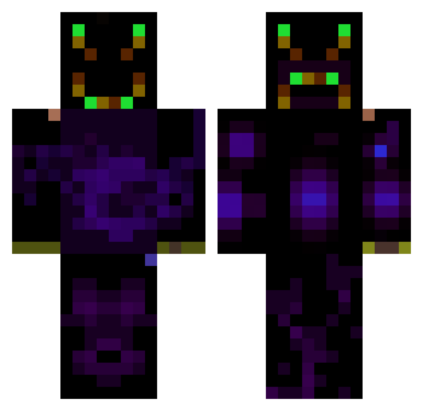 Tatos2016 Minecraft skin, front and back view