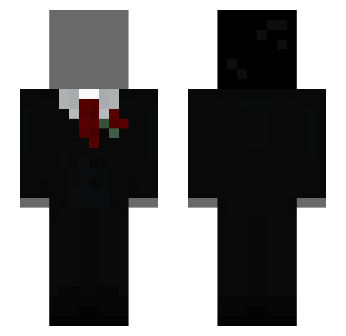 Kokomora0 Minecraft skin, front and back view