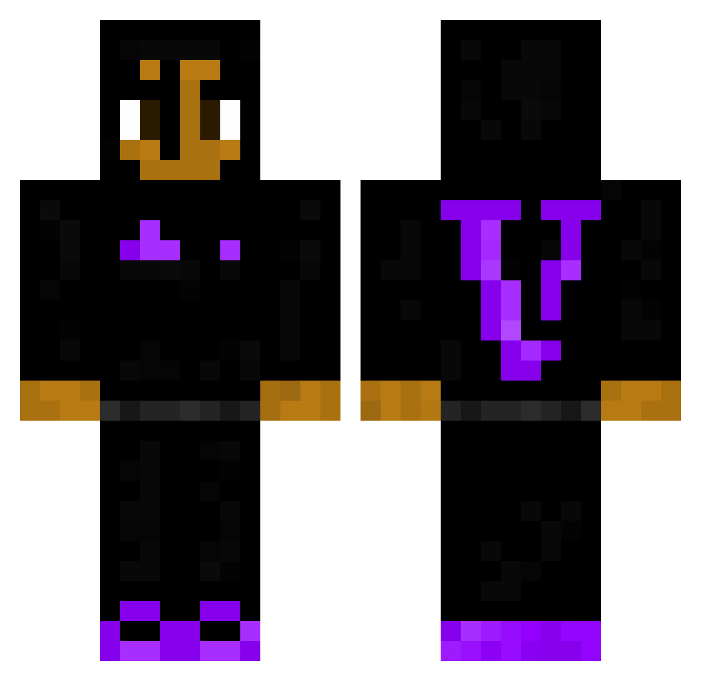Jadenn1x Minecraft skin, front and back view