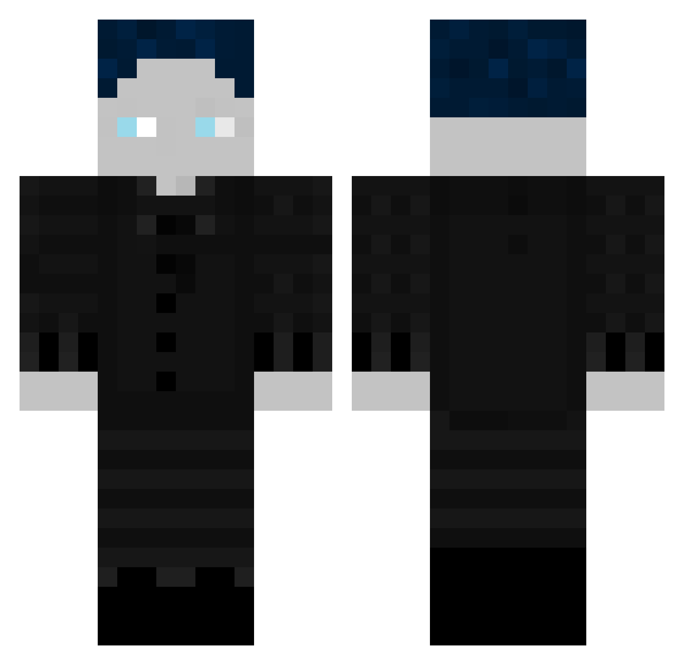 vPxiinz_ Minecraft skin, front and back view