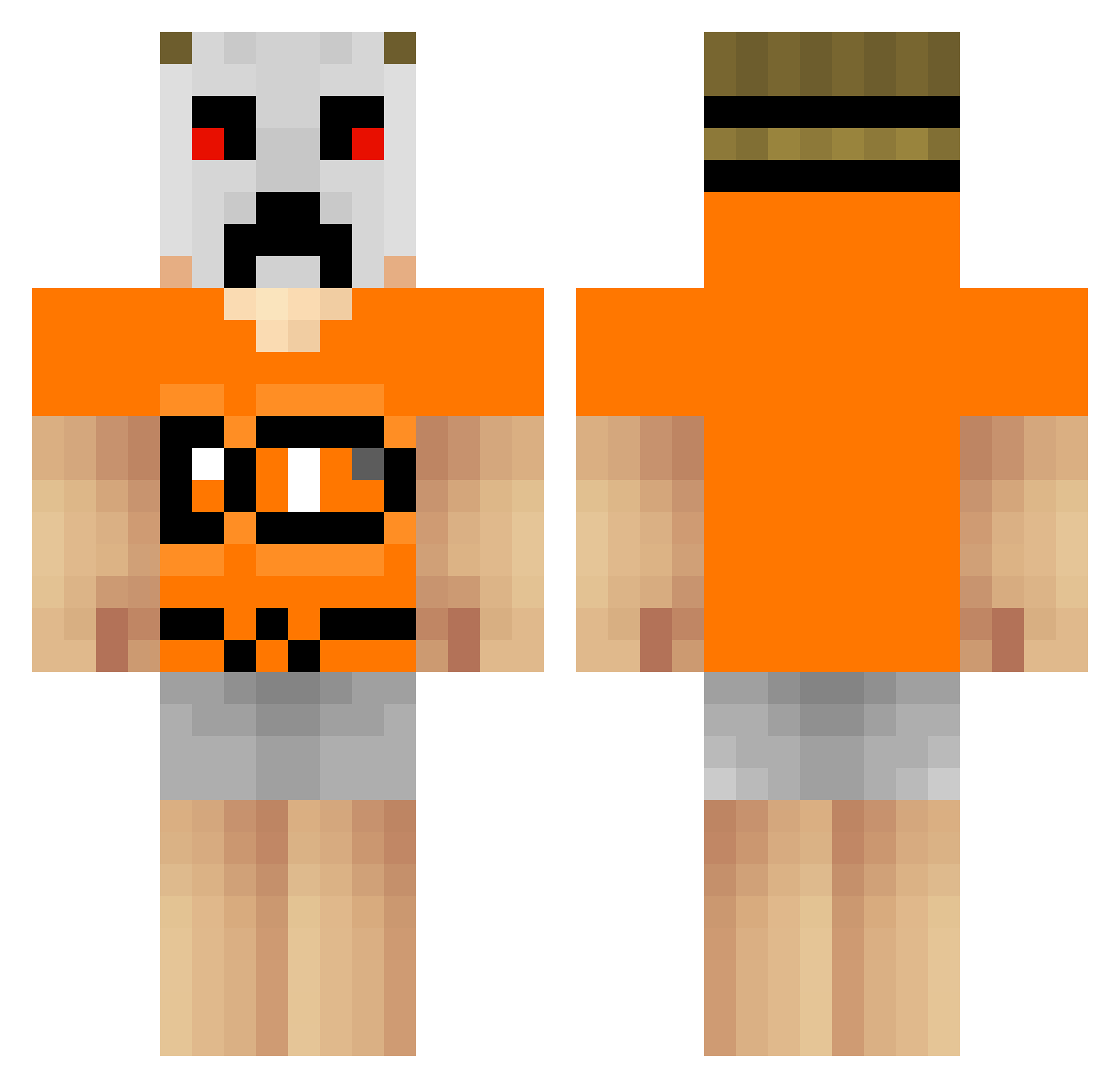 The_Waddup_Guy Minecraft skin, front and back view