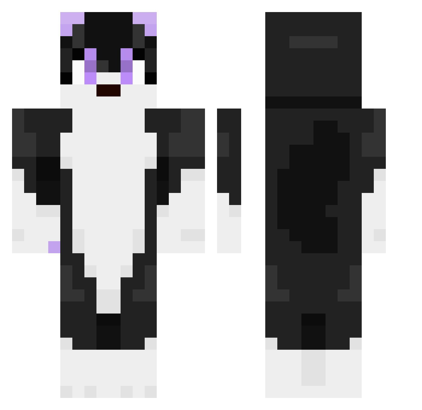Hyomu_00 Minecraft skin, front and back view