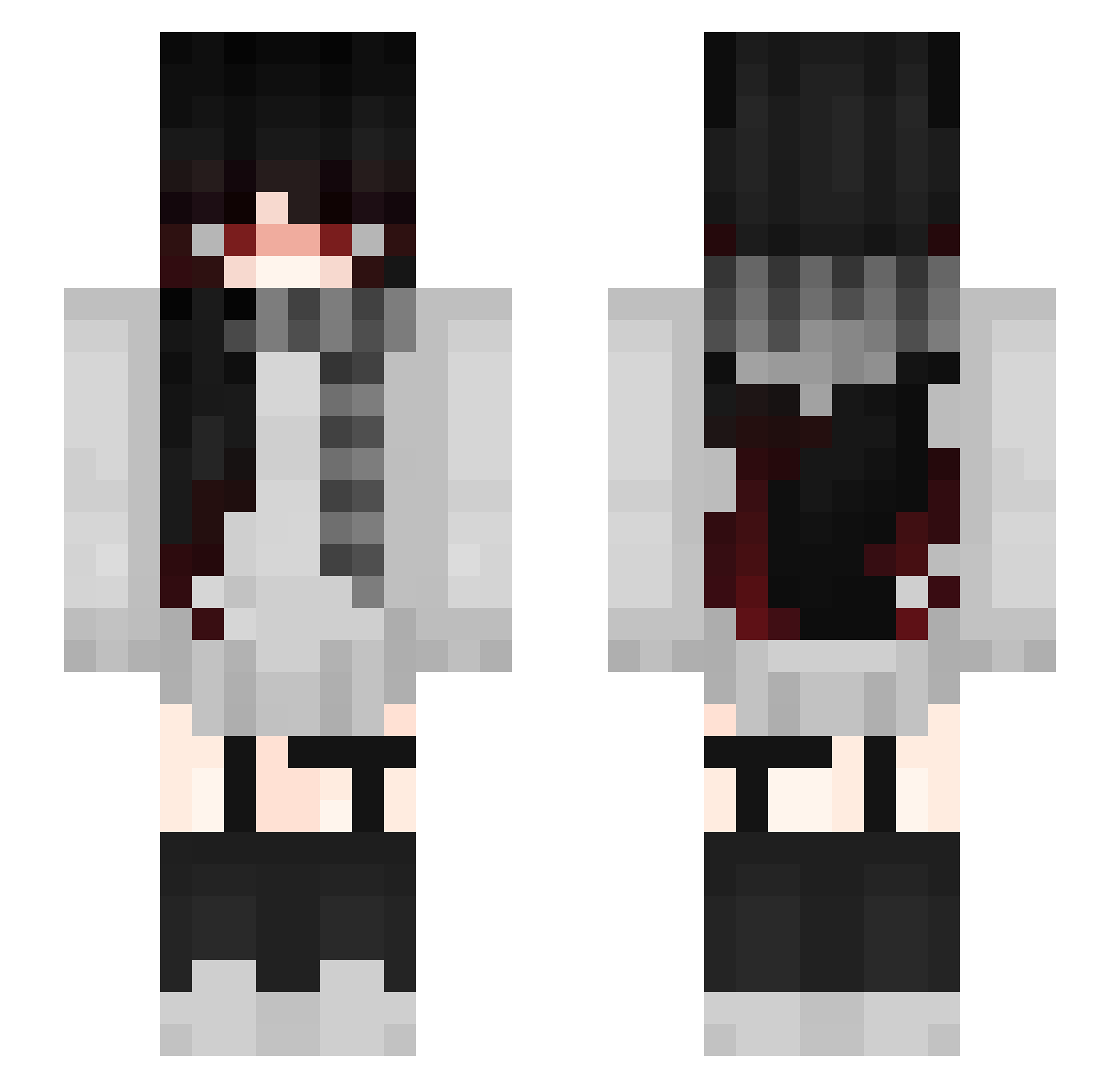 TeqrfulLexi Minecraft skin, front and back view