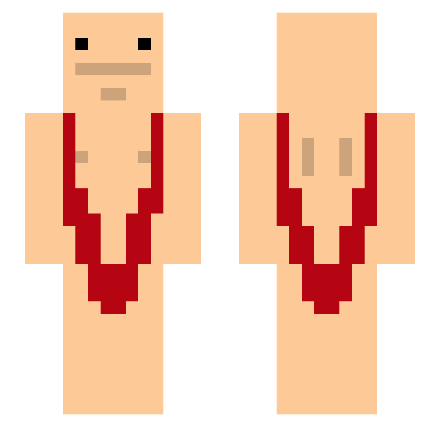 Shirokii_ Minecraft skin, front and back view