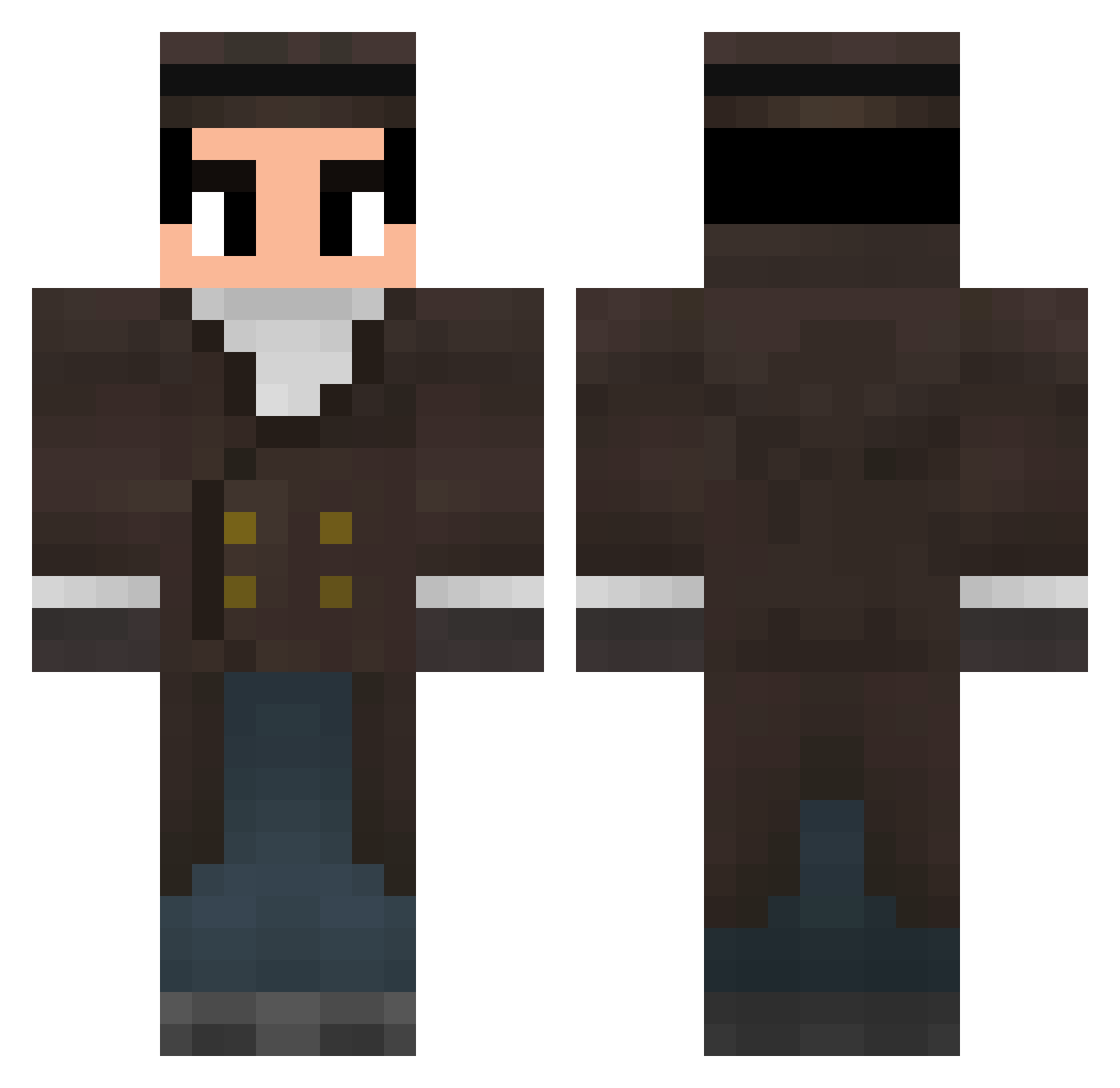 chvrli Minecraft skin, front and back view