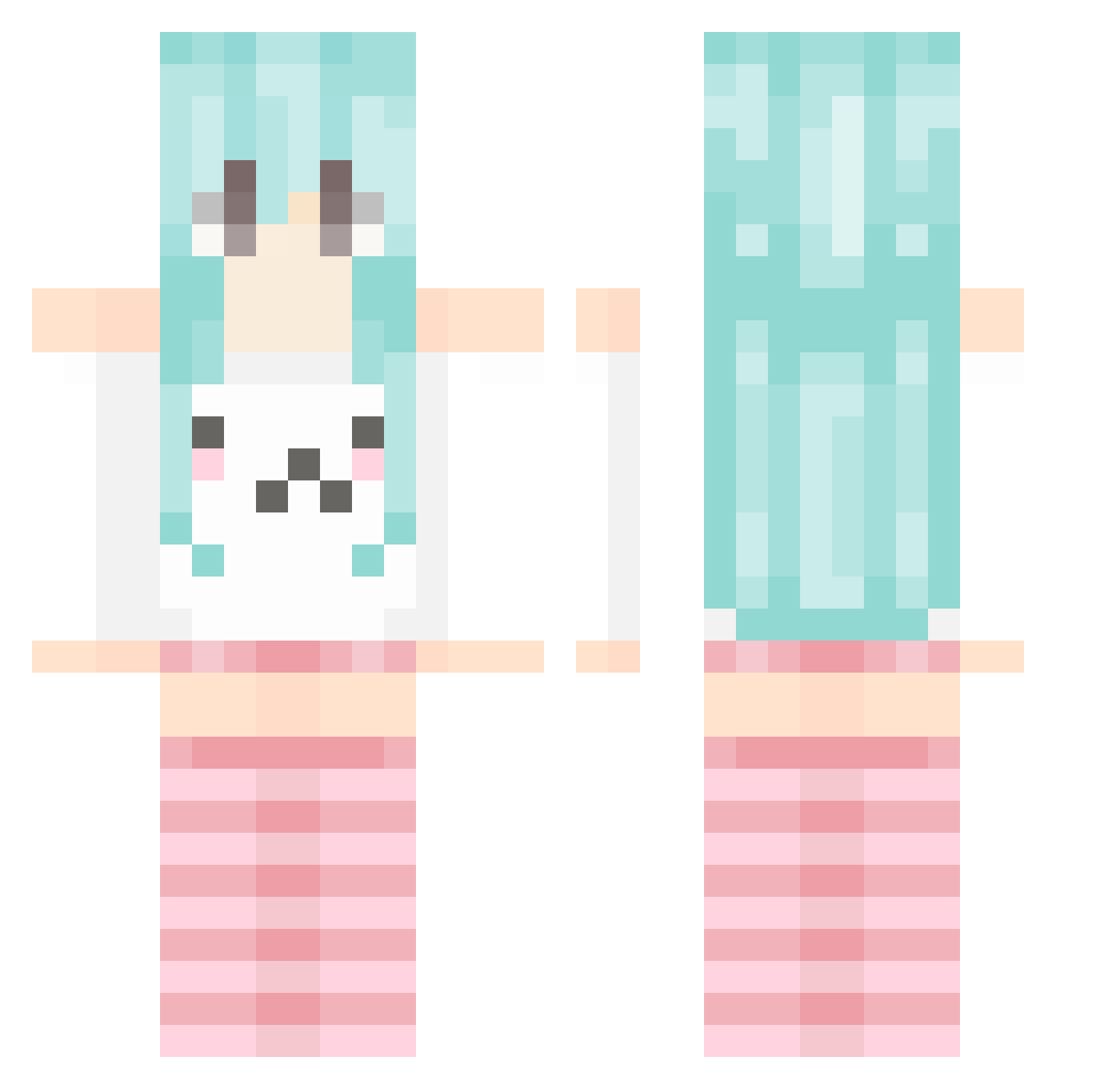 Zezinnn_ Minecraft skin, front and back view