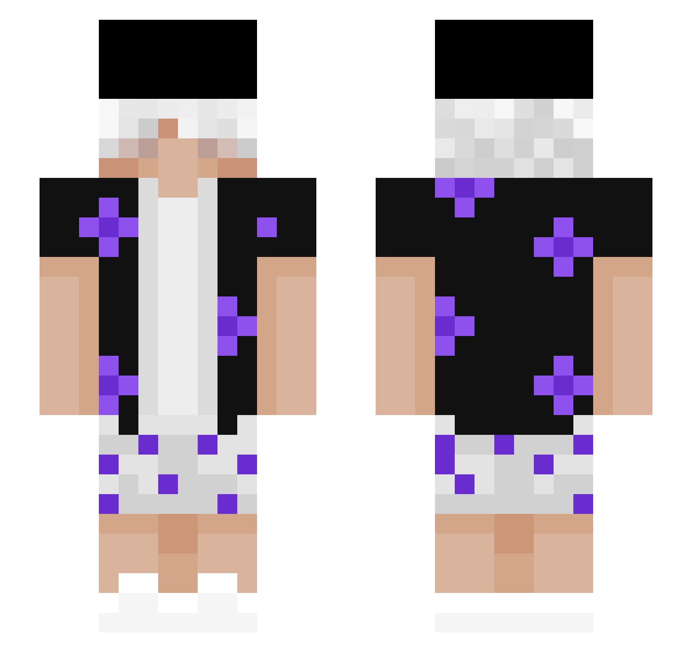 Shibcia Minecraft skin, front and back view