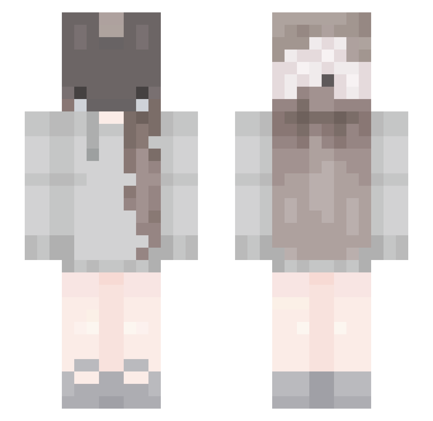 QualityDump Minecraft skin, front and back view