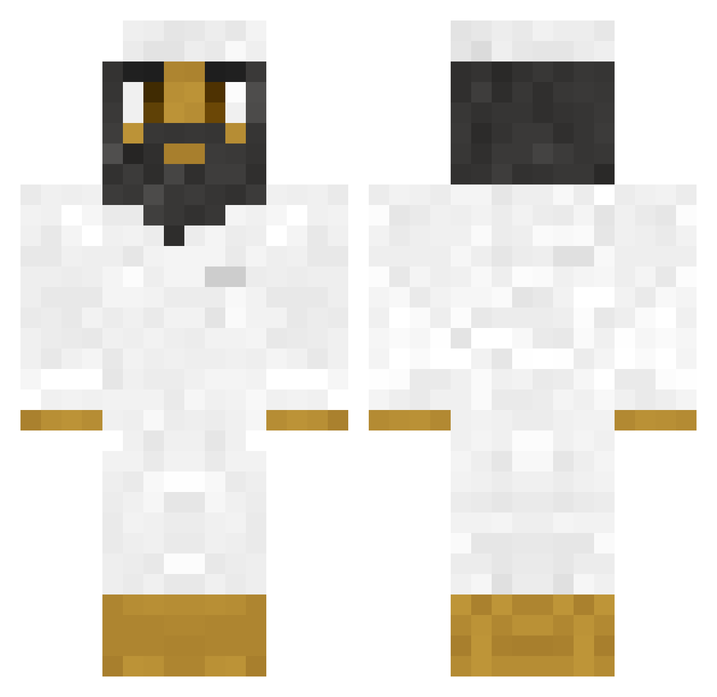 AfganWarDonkey Minecraft skin, front and back view
