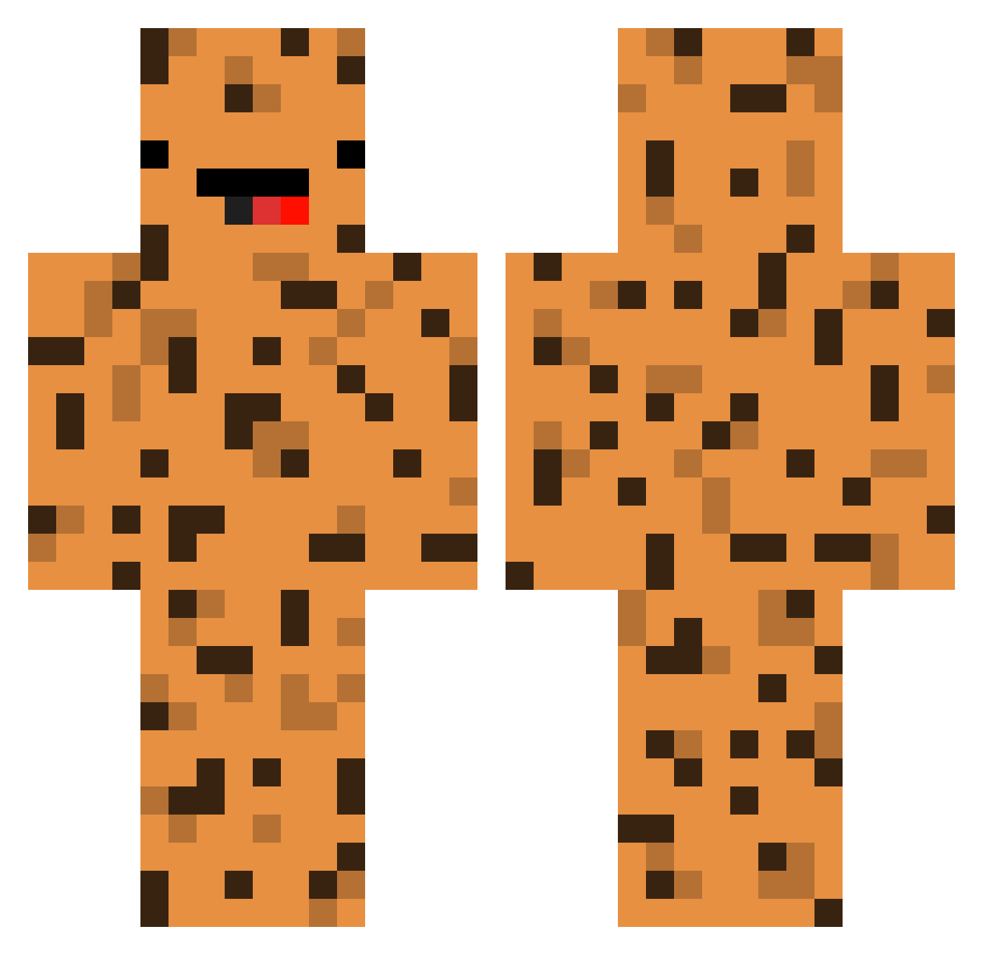 Flamort_ Minecraft skin, front and back view