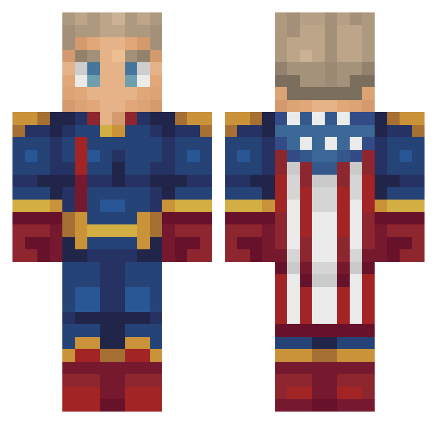 Yozora137 Minecraft skin, front and back view