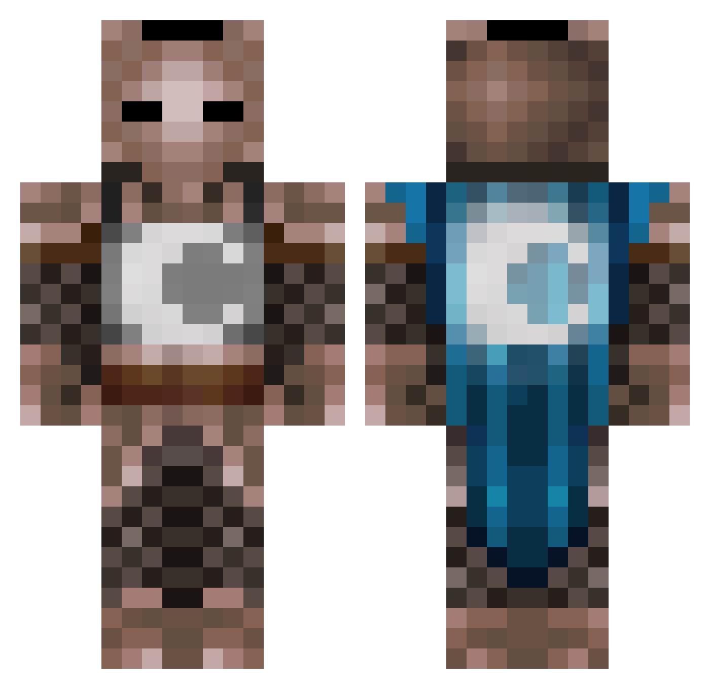 Godly28 Minecraft skin, front and back view