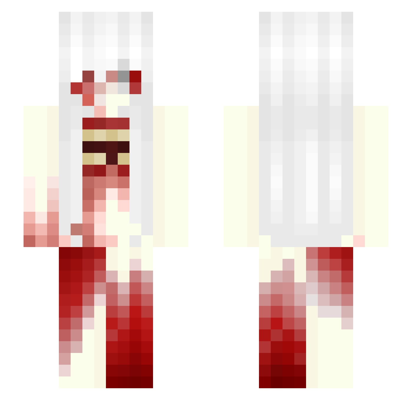 morirme Minecraft skin, front and back view