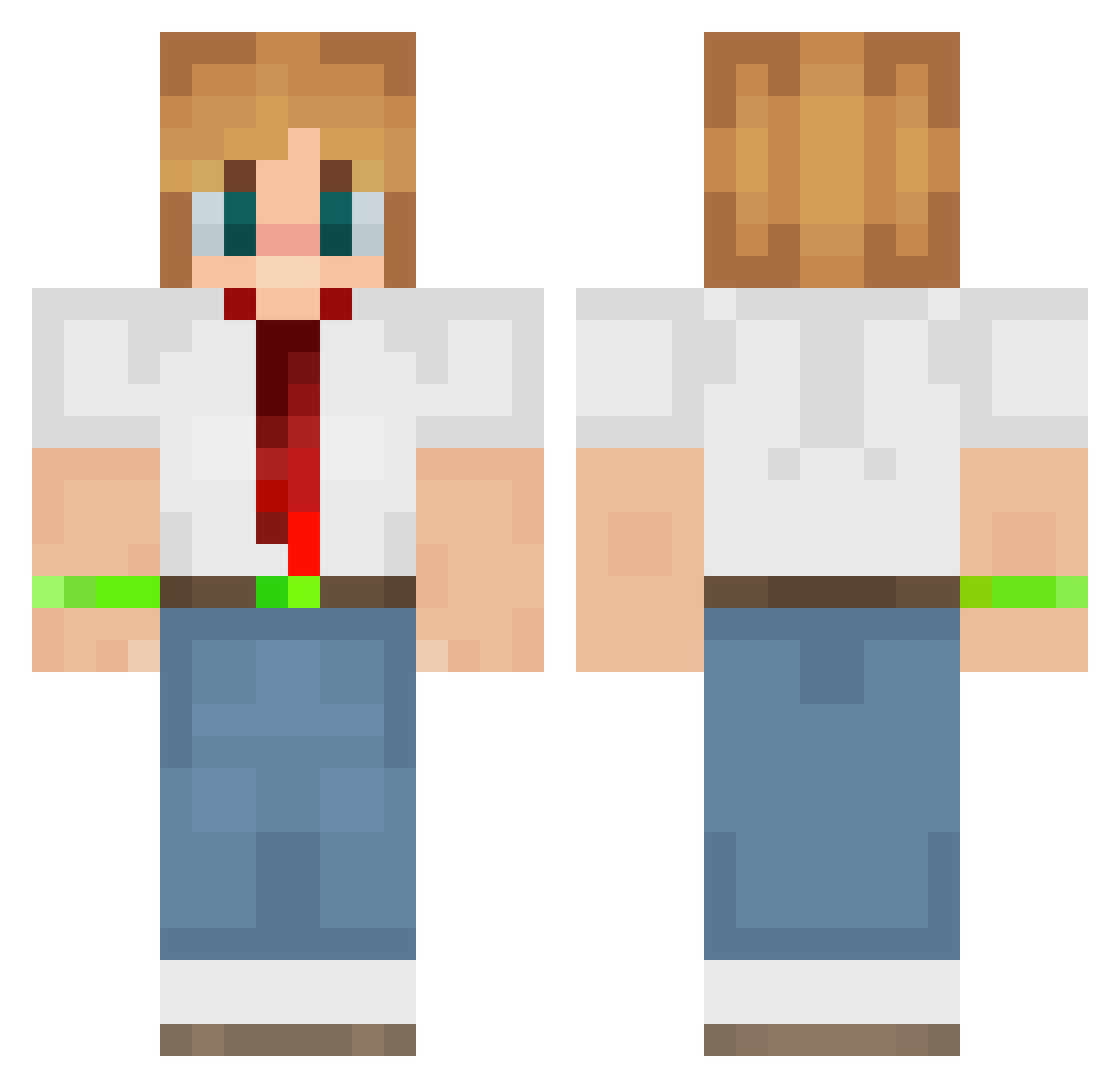Sanchit_Playz Minecraft skin, front and back view