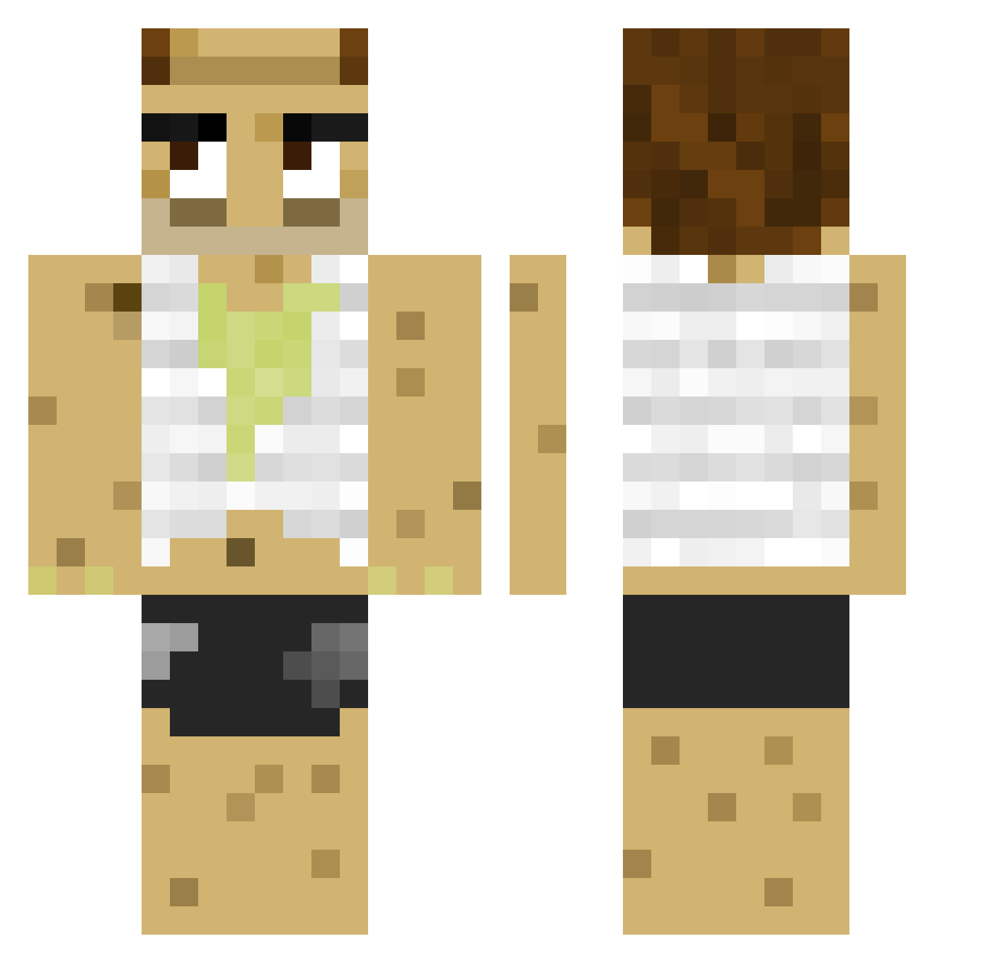 Snifpakasa Minecraft skin, front and back view