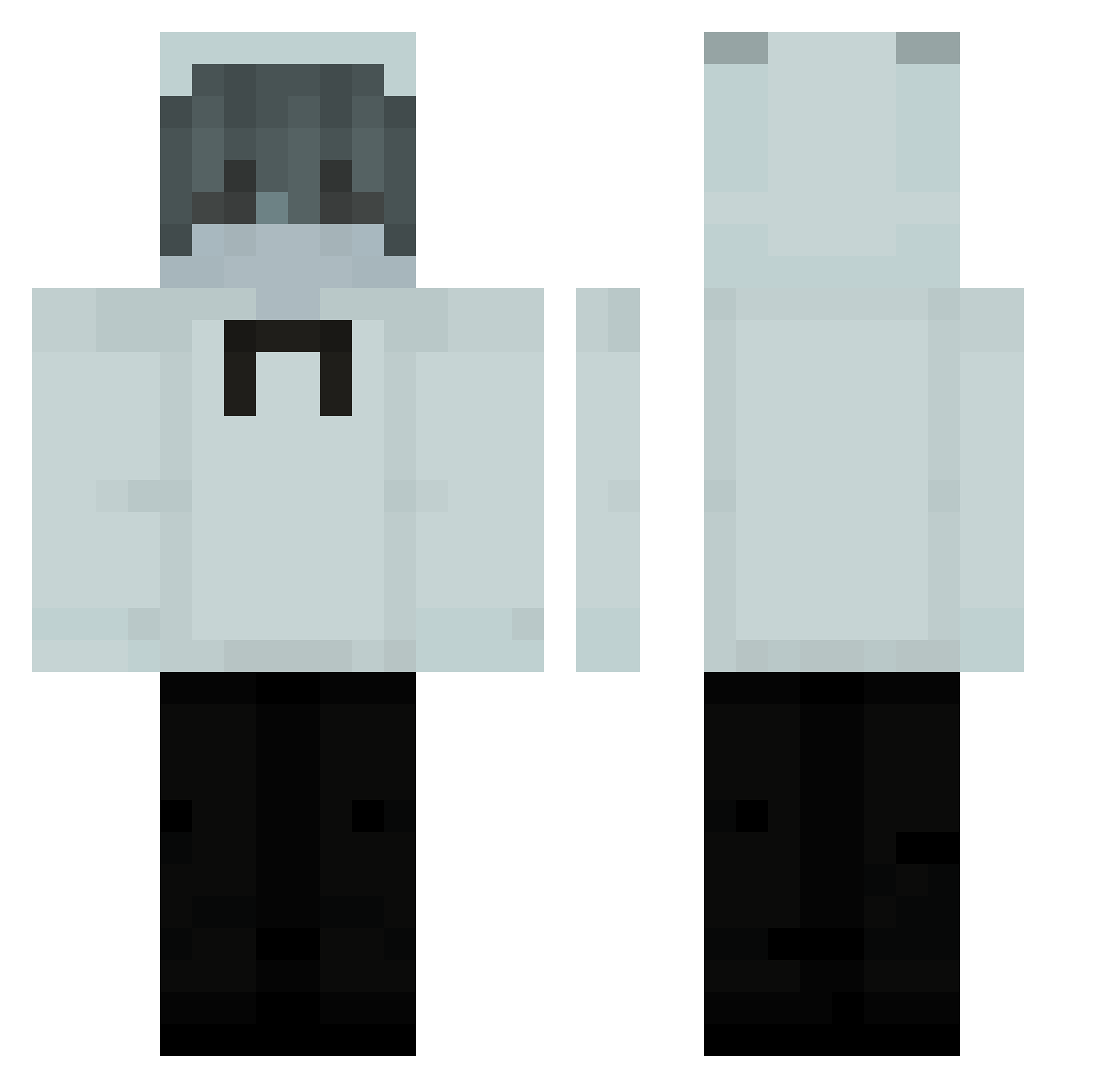 CobwebSpammer Minecraft skin, front and back view