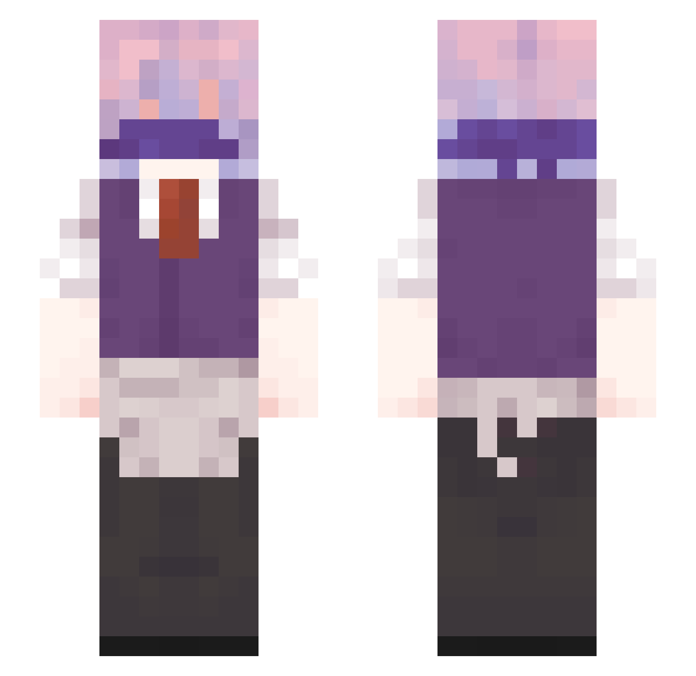 N3bulaaaaa Minecraft skin, front and back view