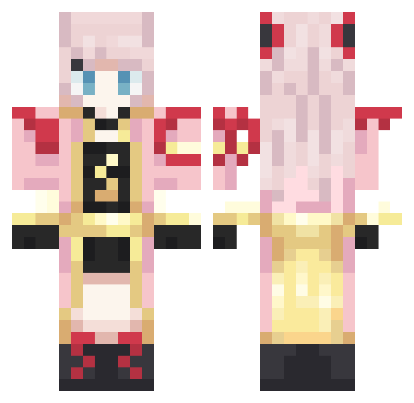 SorAmam1 Minecraft skin, front and back view