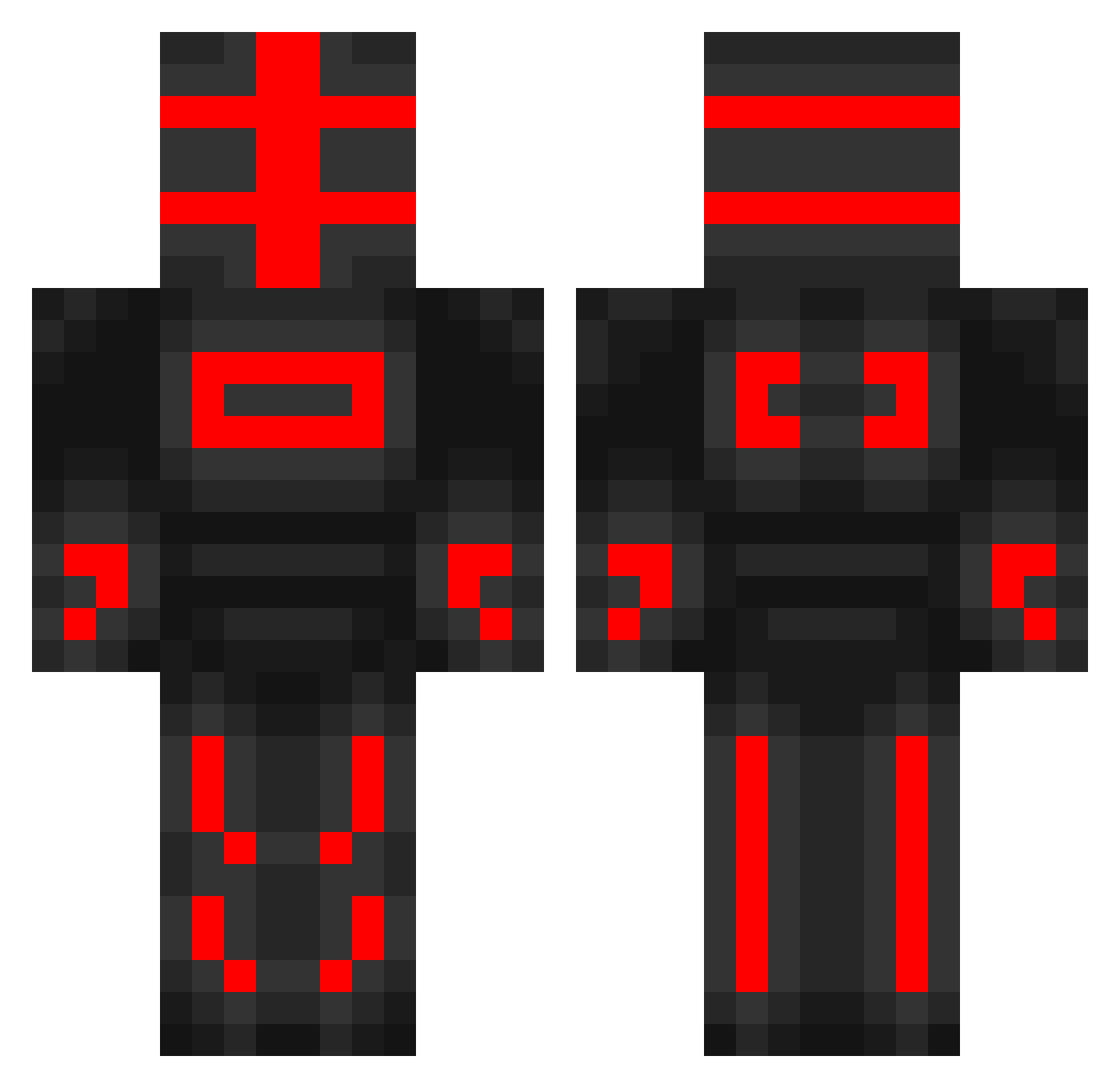 ProjextOfficial Minecraft skin, front and back view