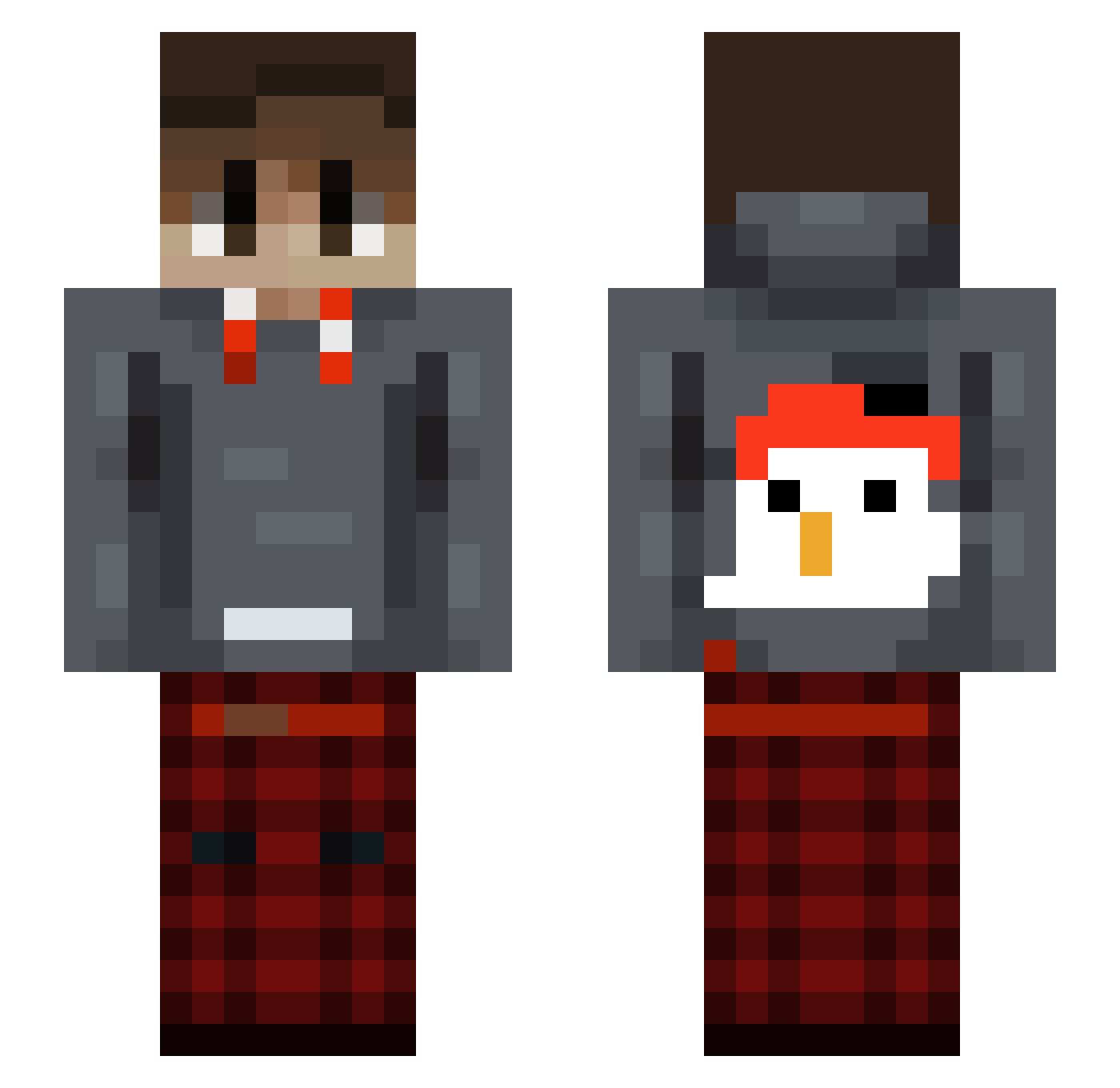 1Pandaaa Minecraft skin, front and back view
