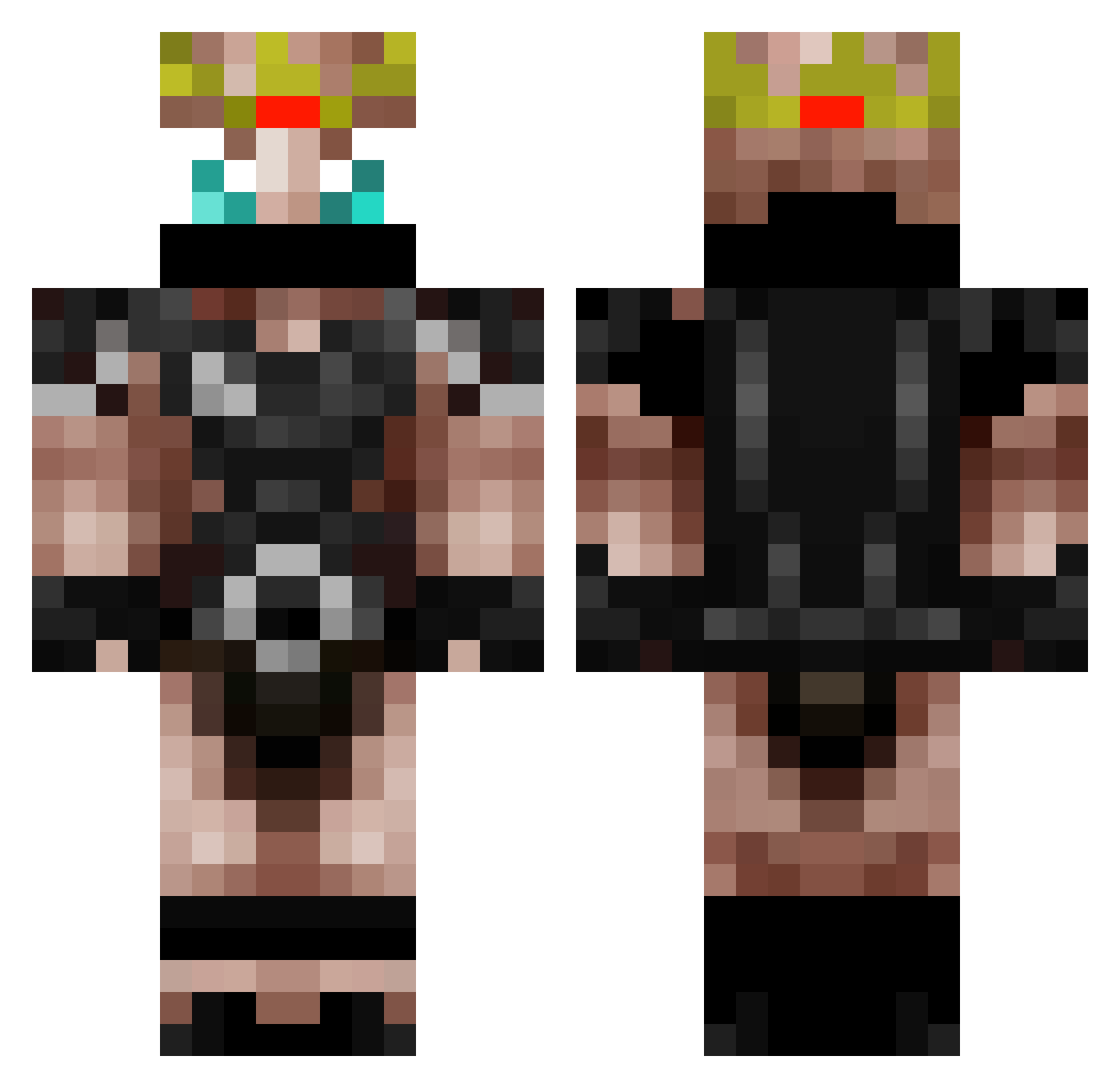 WOOOW_WESSEL Minecraft skin, front and back view