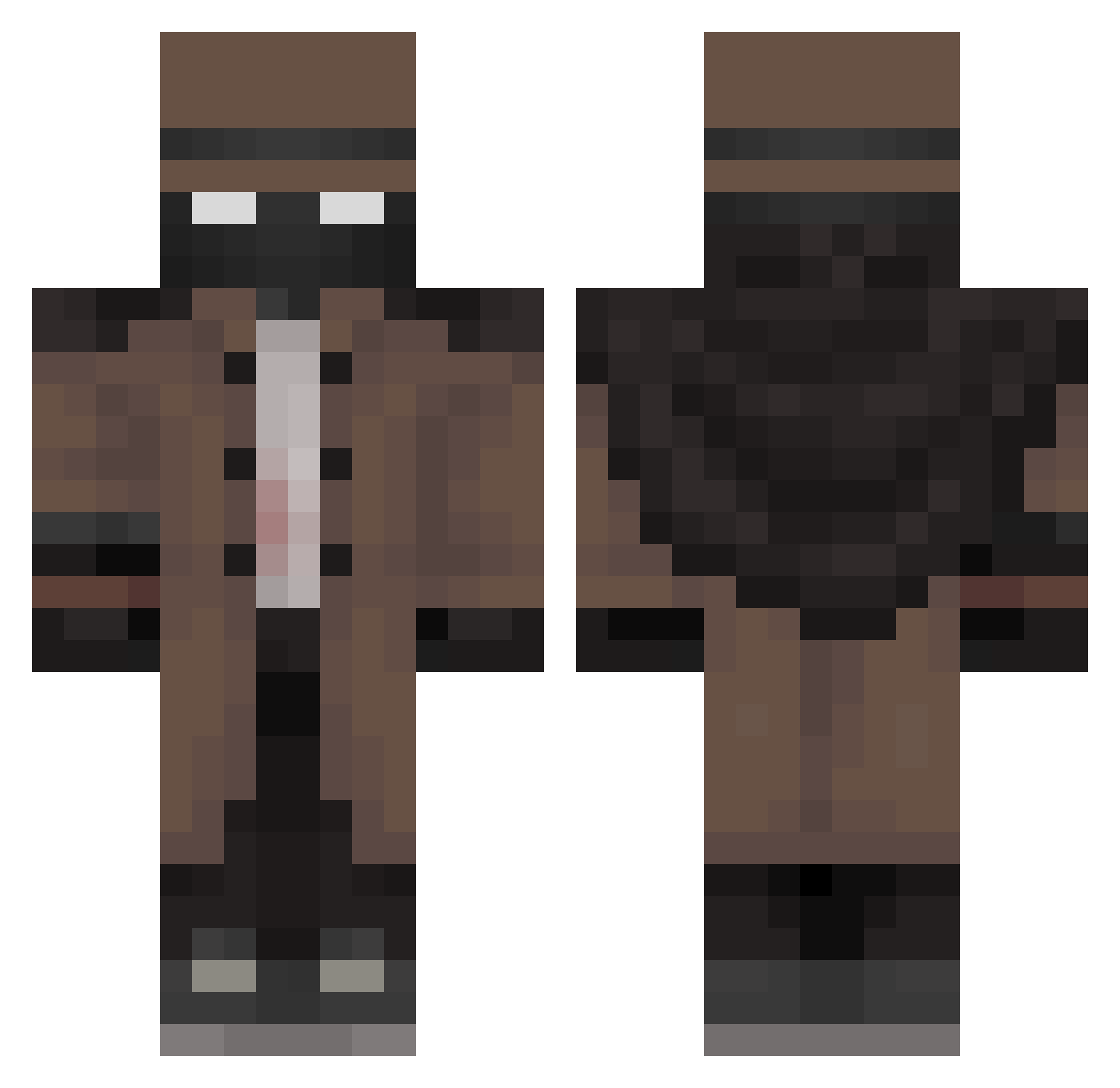 TheBigOneMax Minecraft skin, front and back view