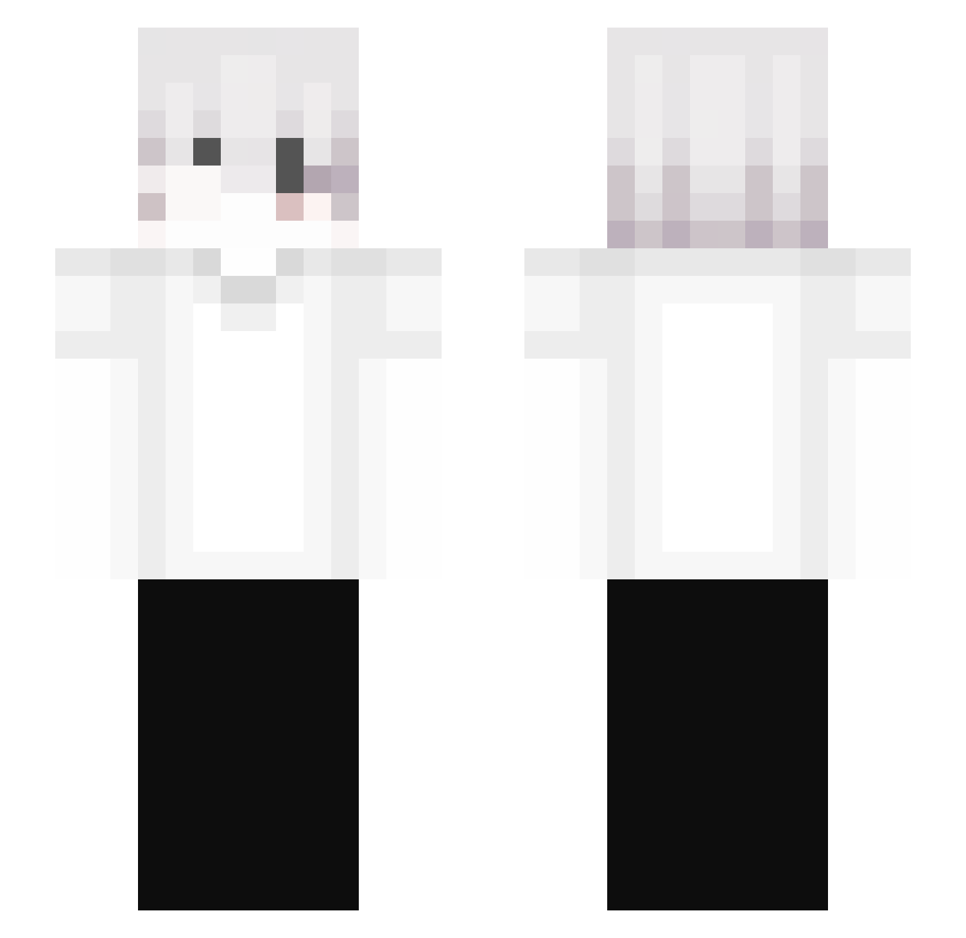 13q Minecraft skin, front and back view