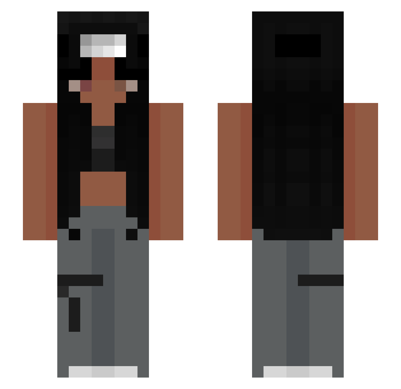 dvik4 Minecraft skin, front and back view