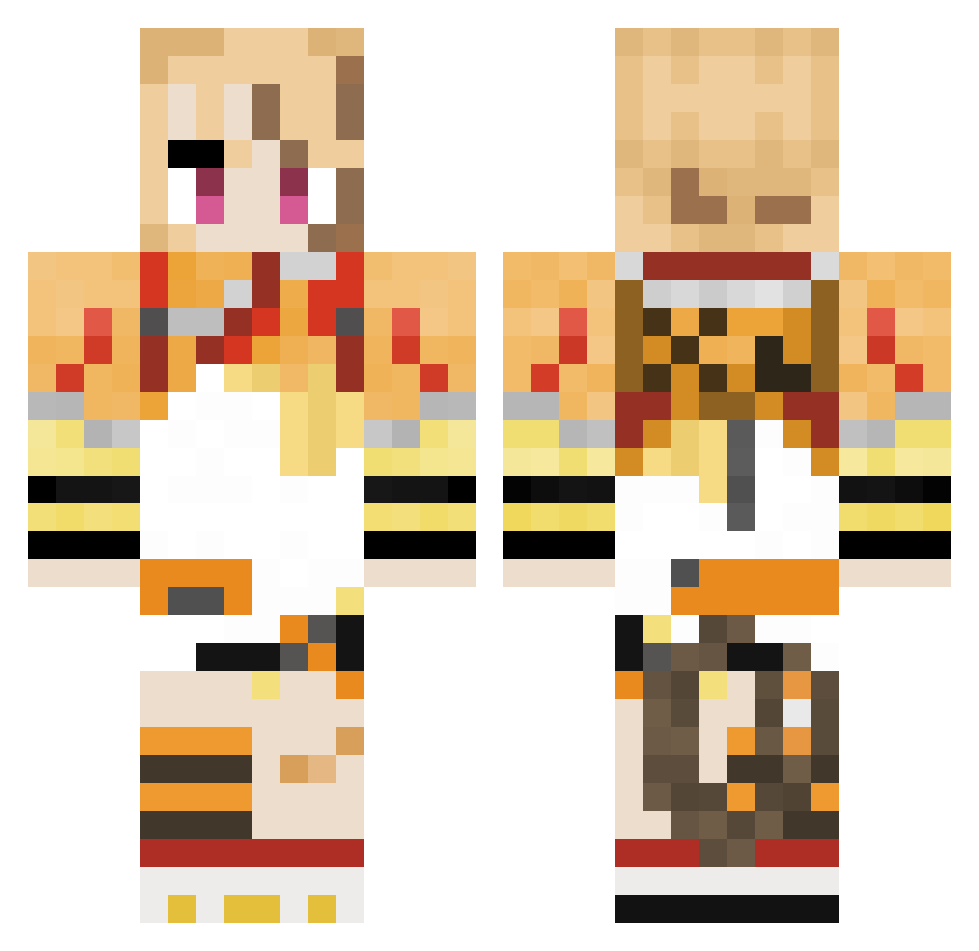 AlexRocker08 Minecraft skin, front and back view