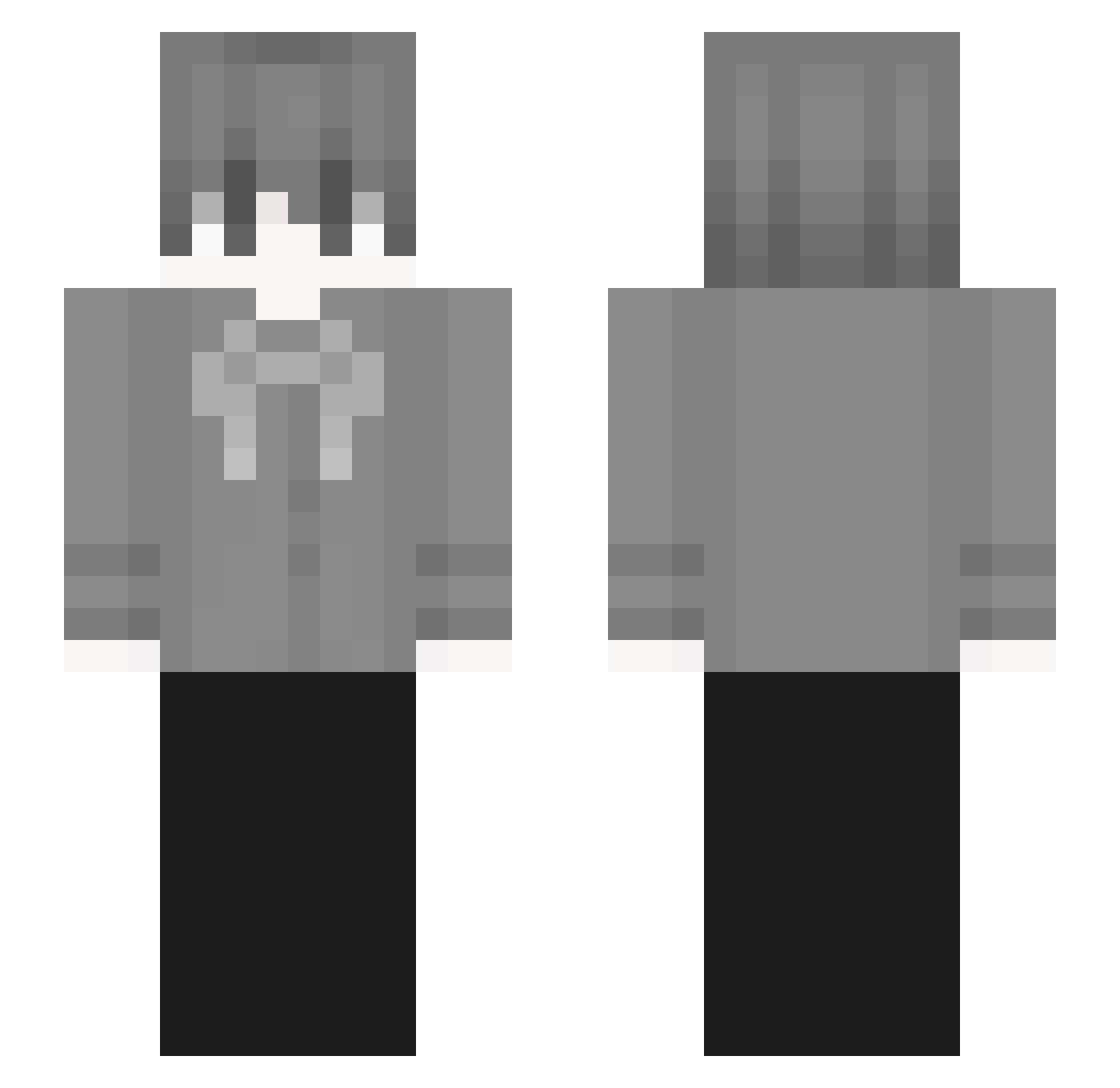 Slwria Minecraft skin, front and back view