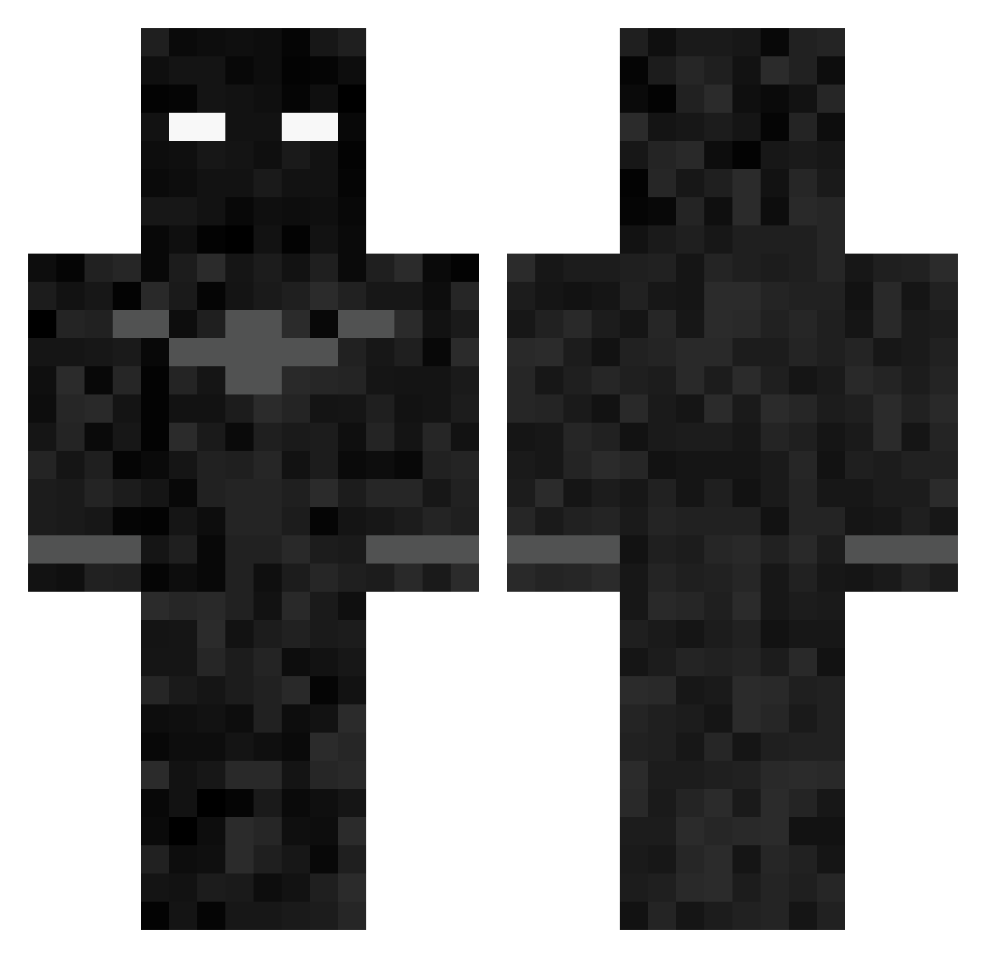 TyterN Minecraft skin, front and back view