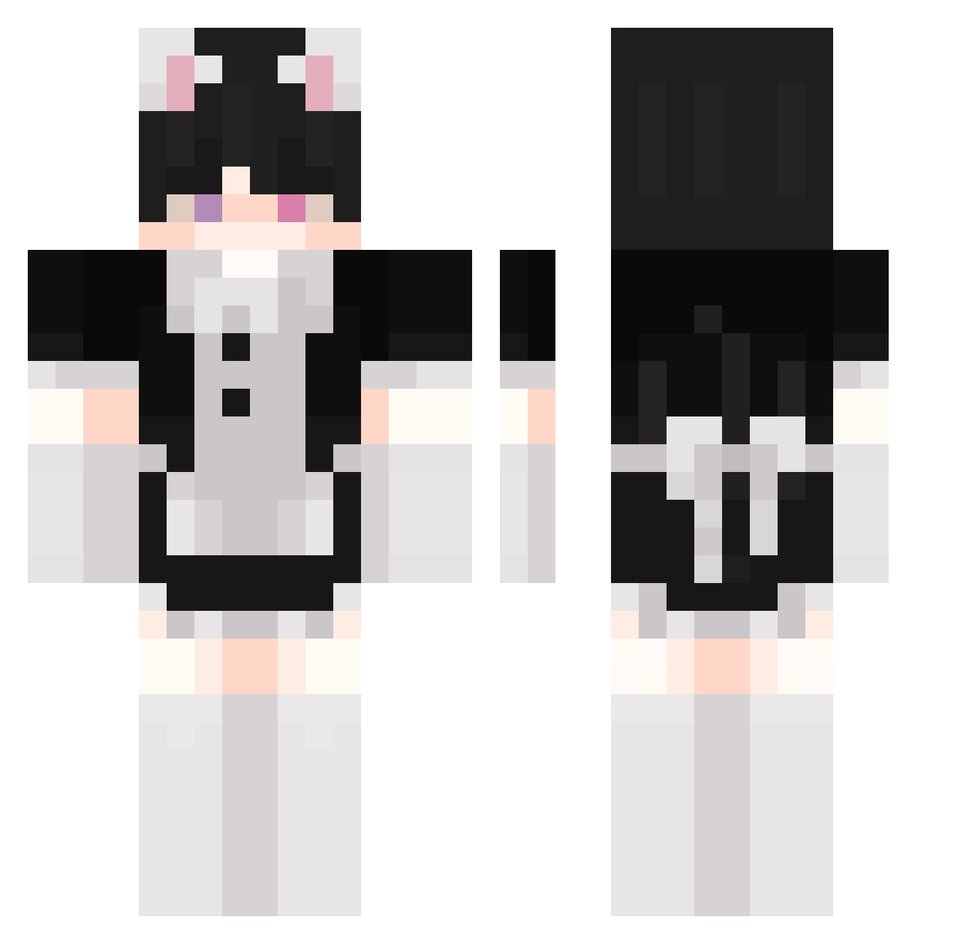 ArnarDk Minecraft skin, front and back view