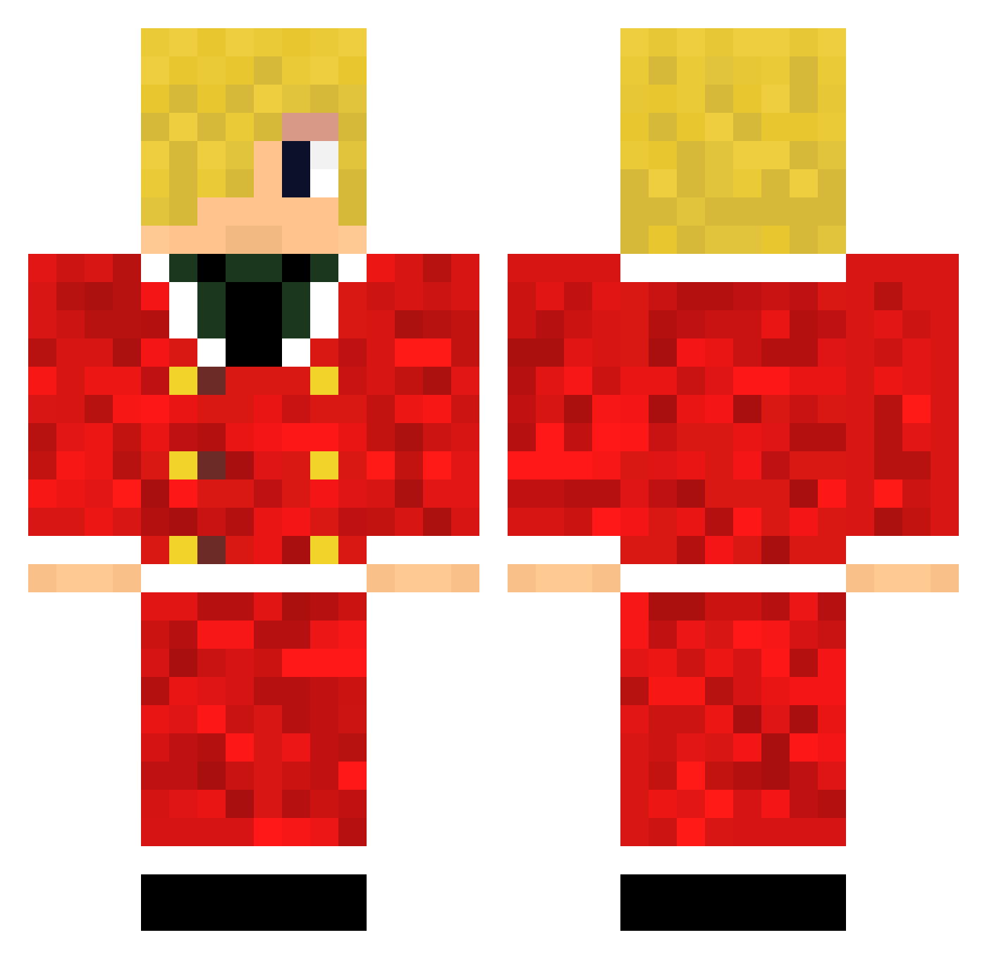 ChickenMaster103 Minecraft skin, front and back view