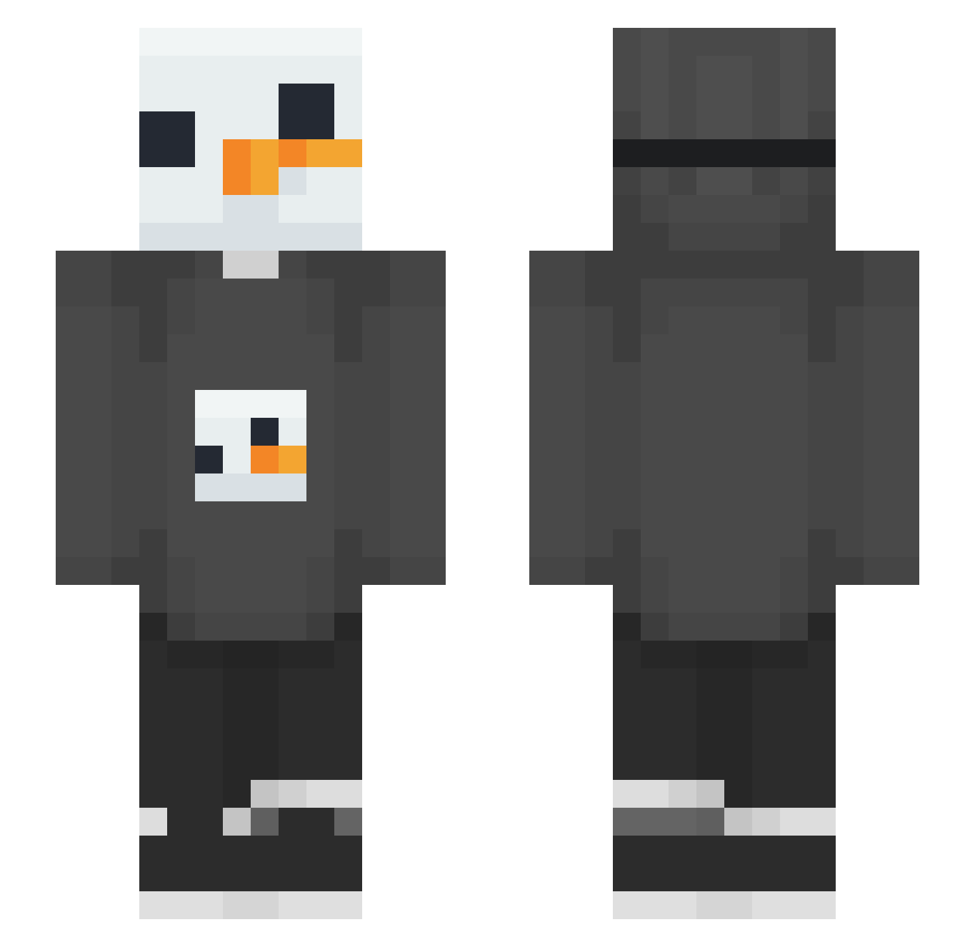 sxqkzx Minecraft skin, front and back view