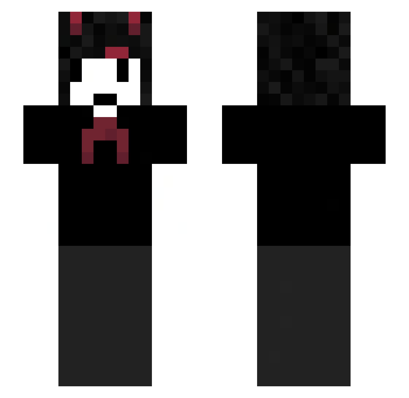 solbute Minecraft skin, front and back view