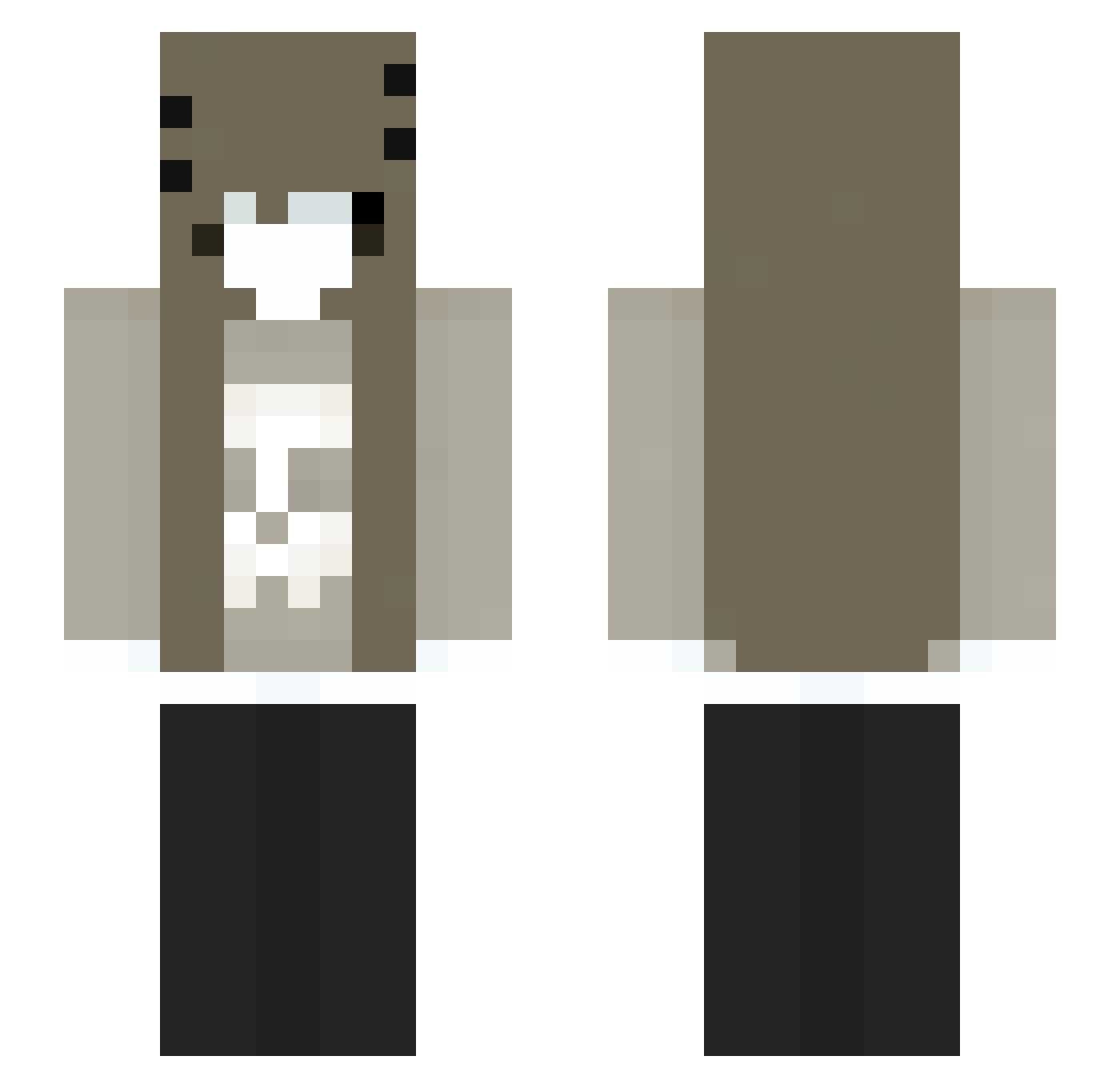 23tr Minecraft skin, front and back view