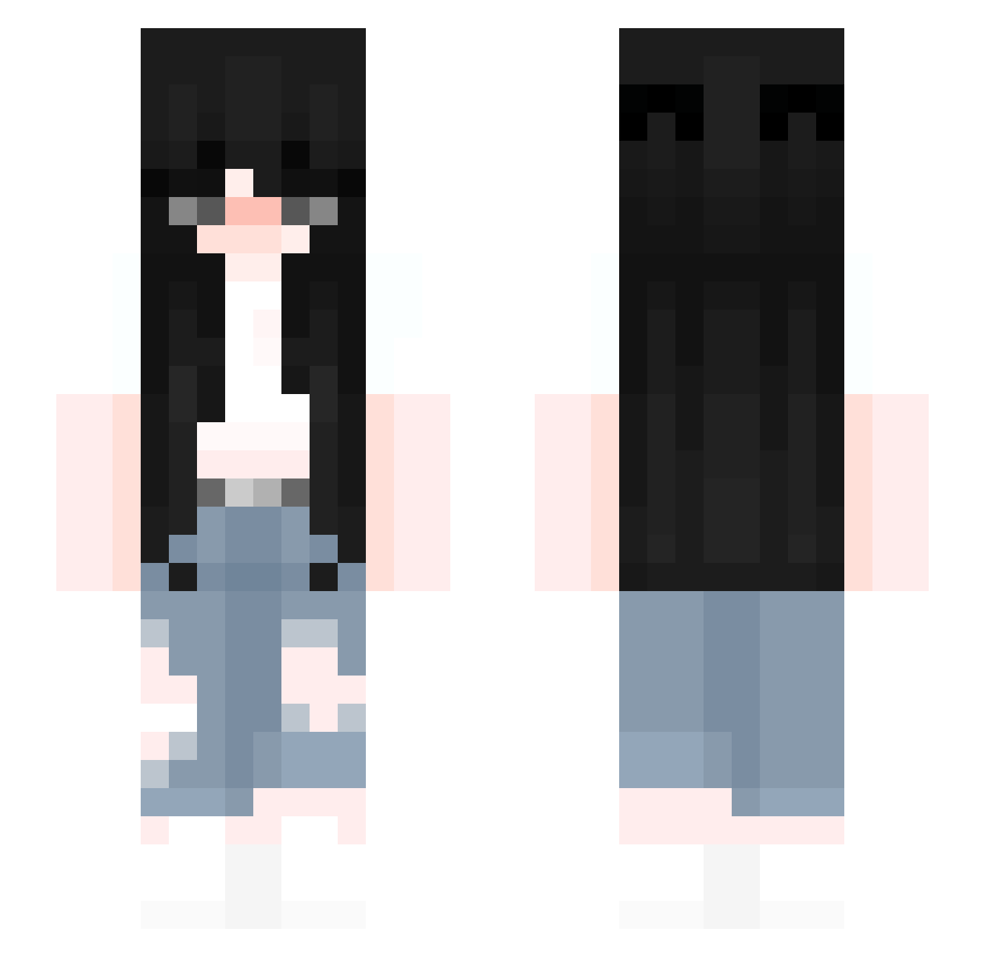 kxbuki Minecraft skin, front and back view