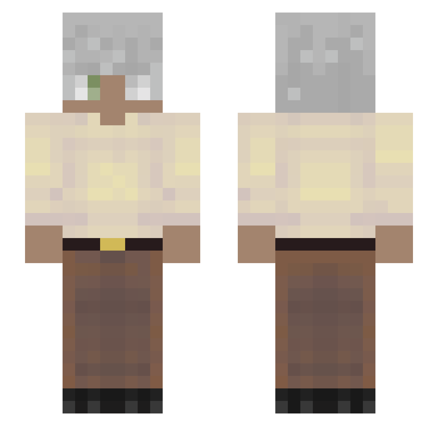 YT_jeg Minecraft skin, front and back view
