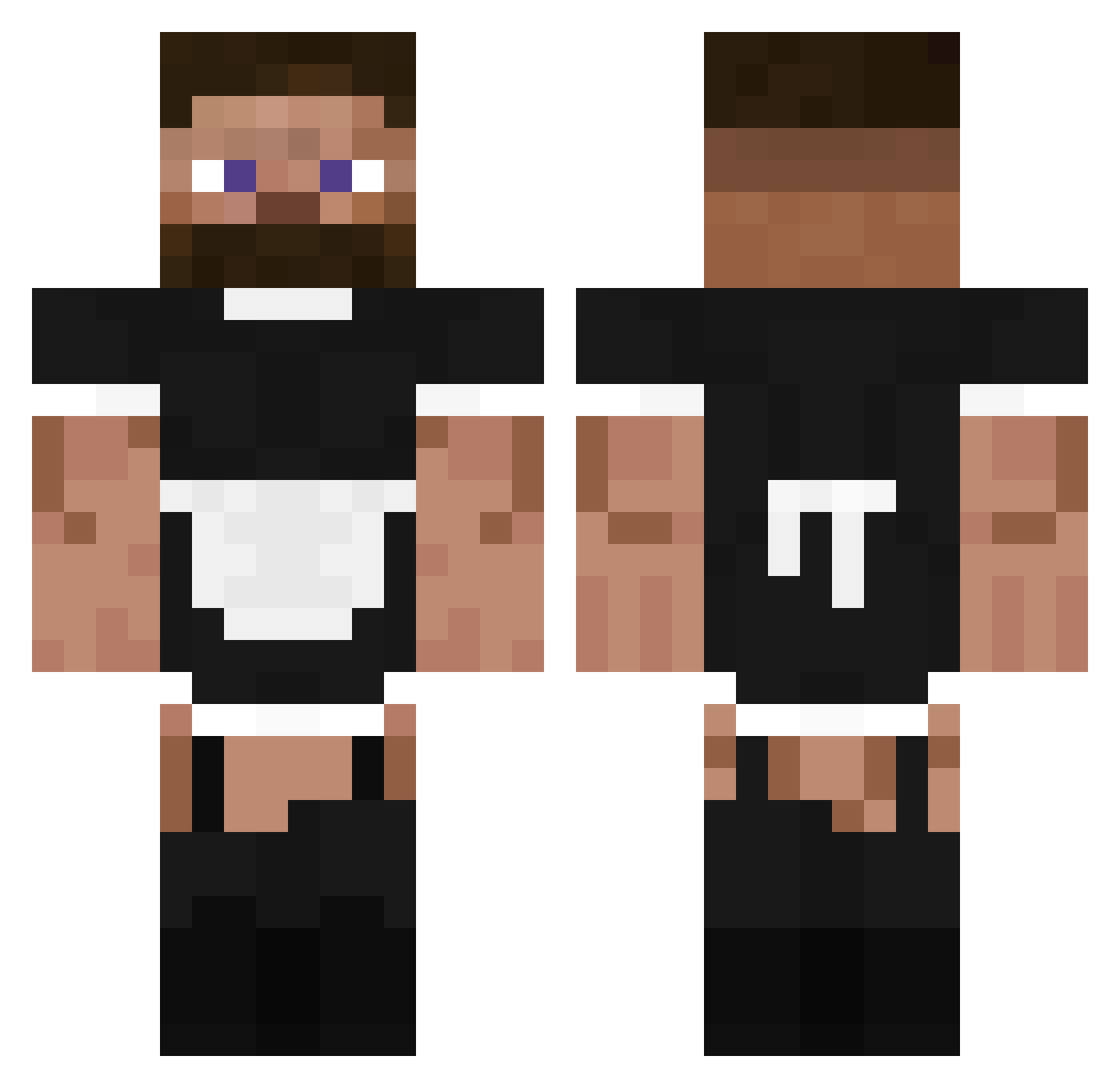Ayni_boy Minecraft skin, front and back view