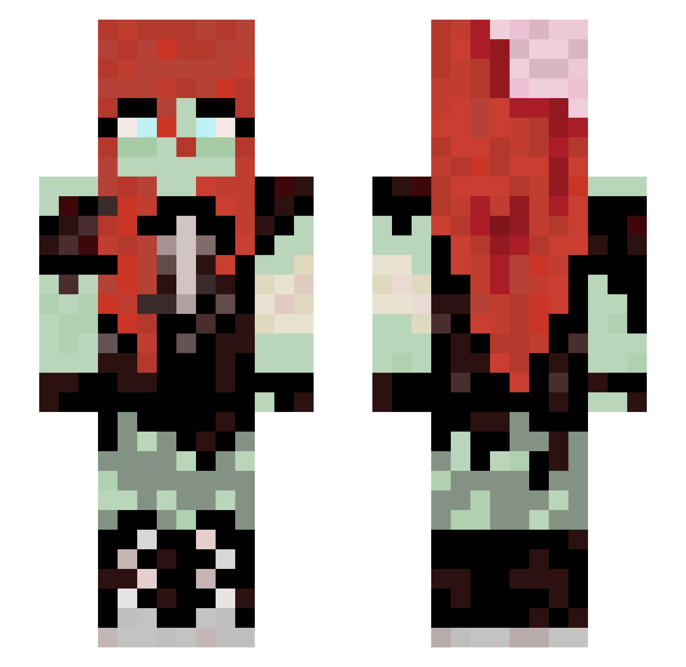 RosinFiend Minecraft skin, front and back view