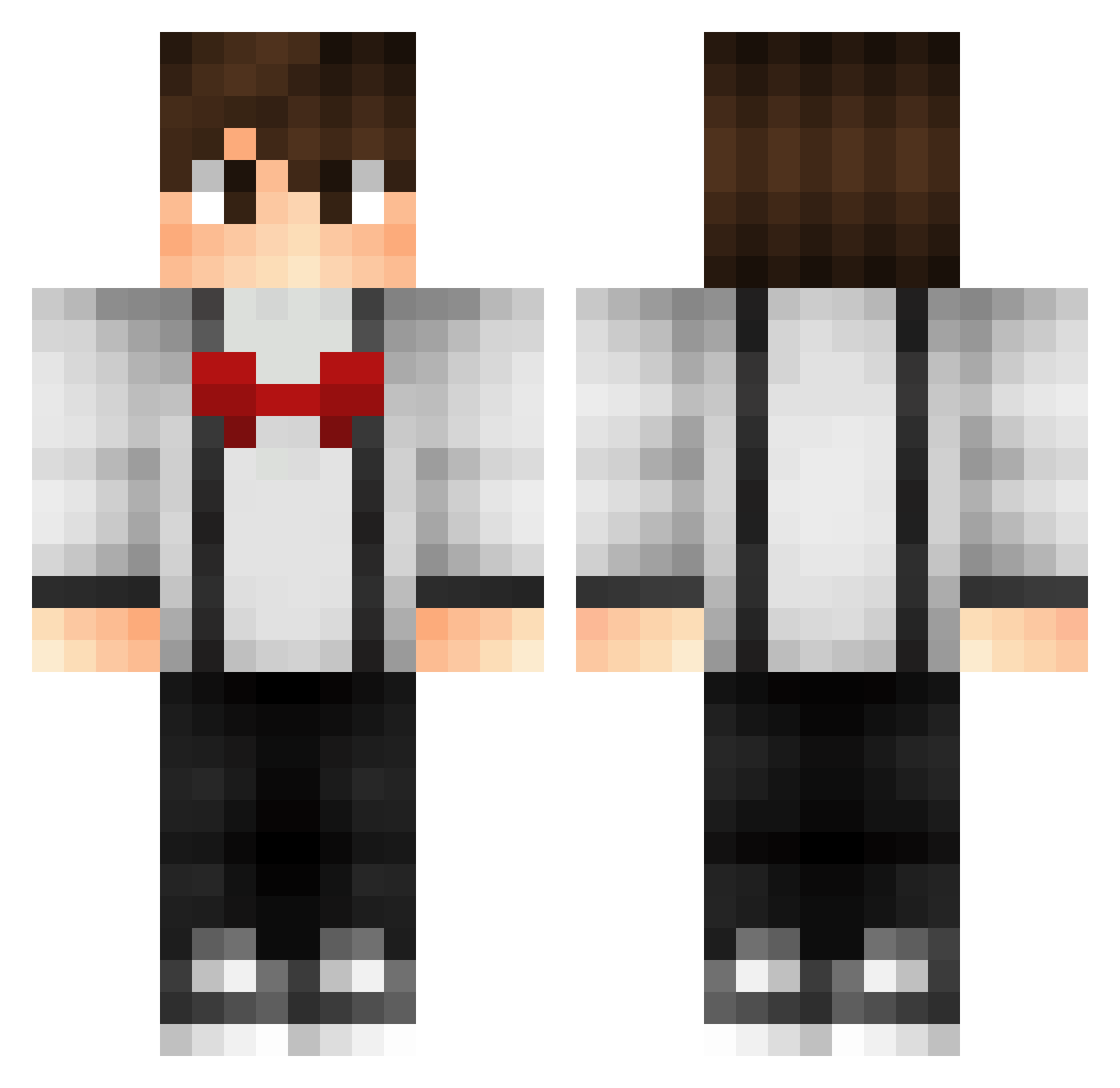 Prove Minecraft skin, front and back view