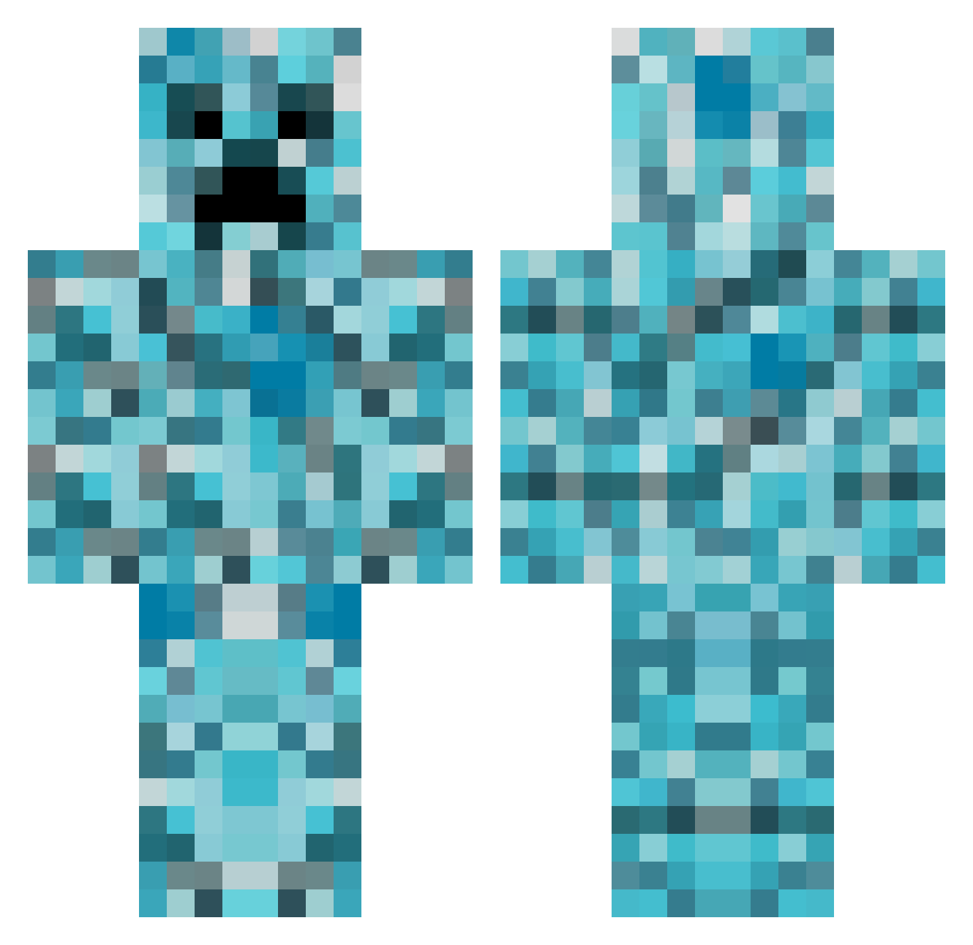 TheConstigaming Minecraft skin, front and back view
