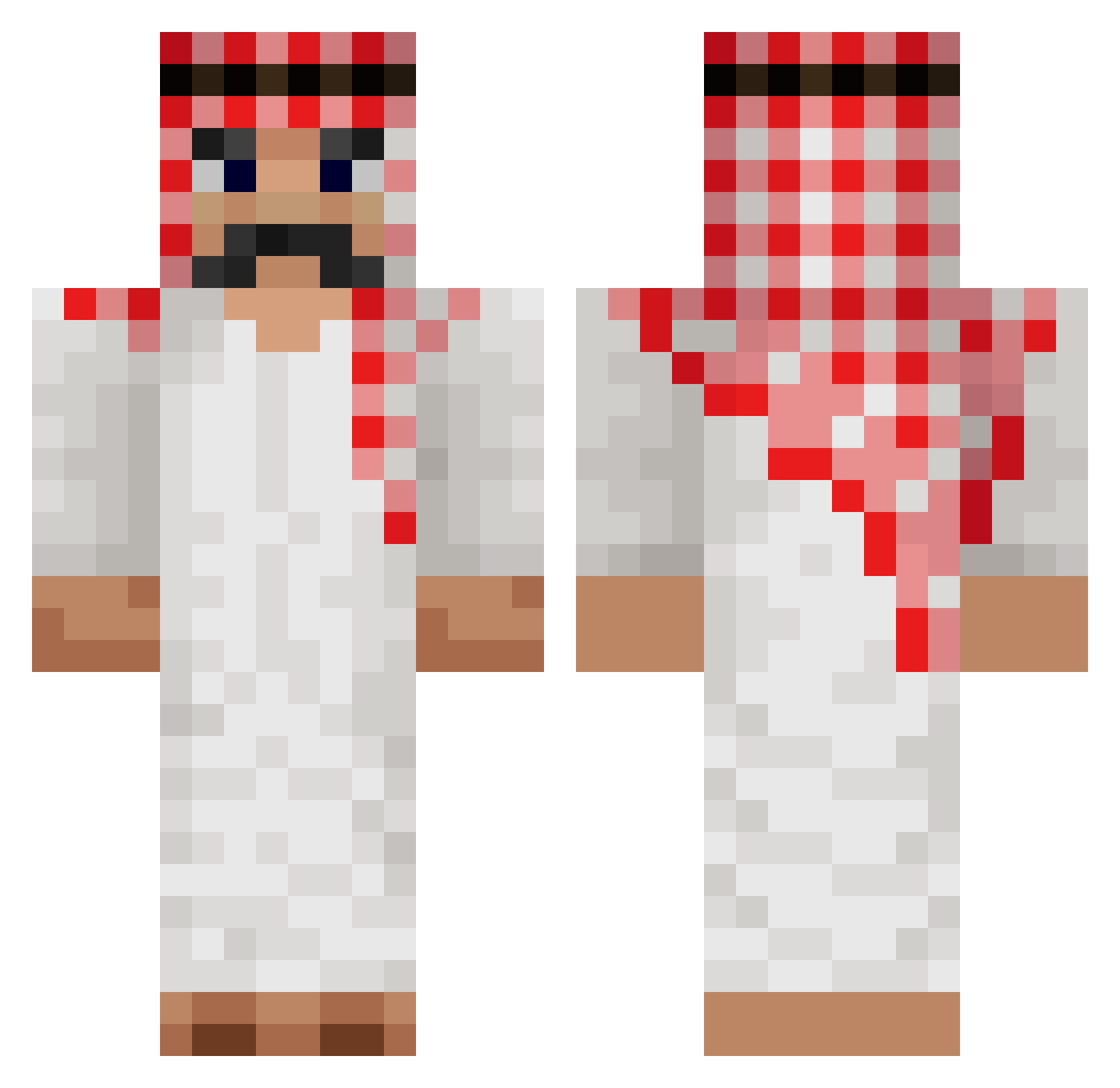 Obergeimpel Minecraft skin, front and back view