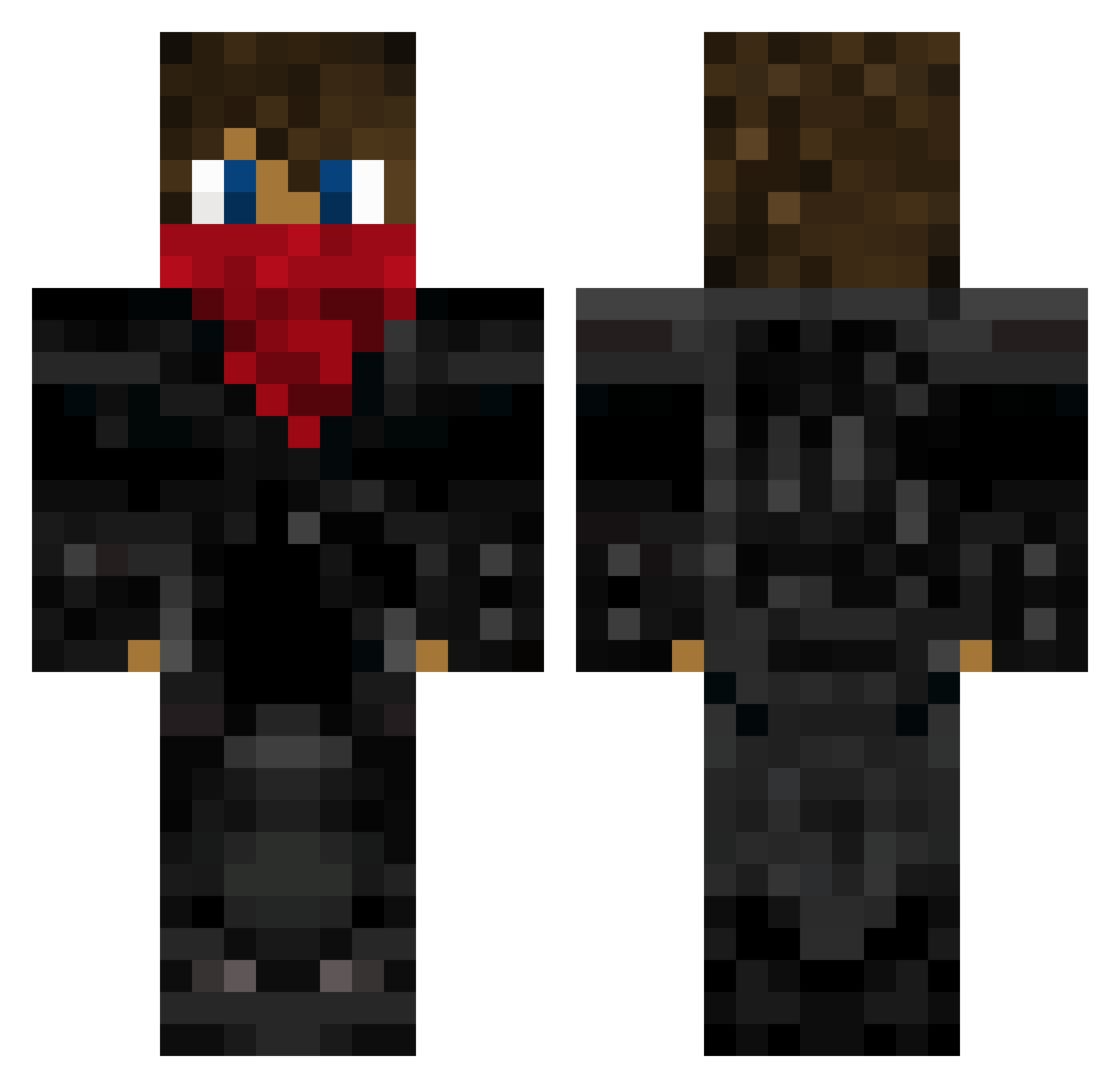Tokitasu Minecraft skin, front and back view