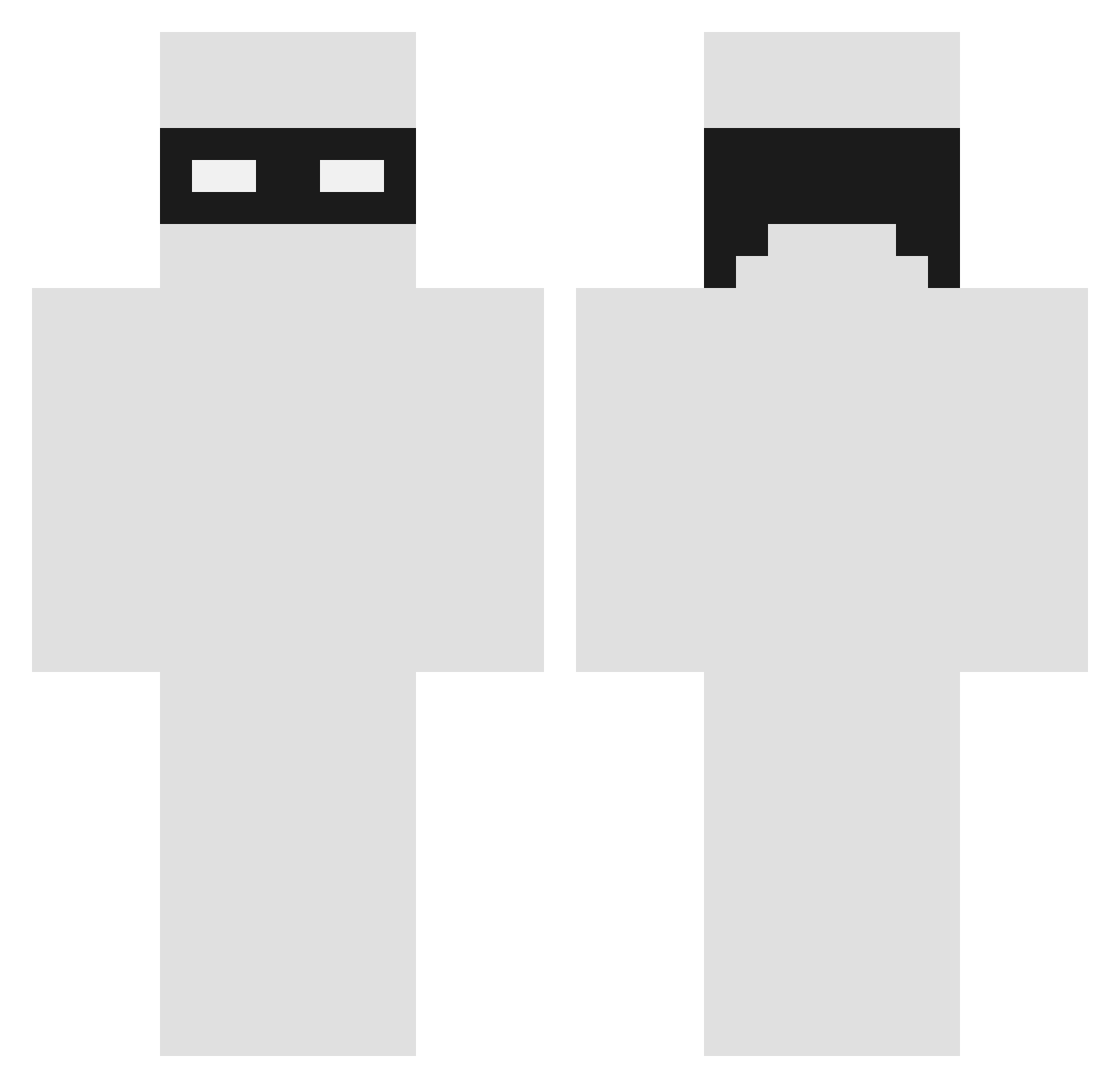 Bot_Man_Destroye Minecraft skin, front and back view