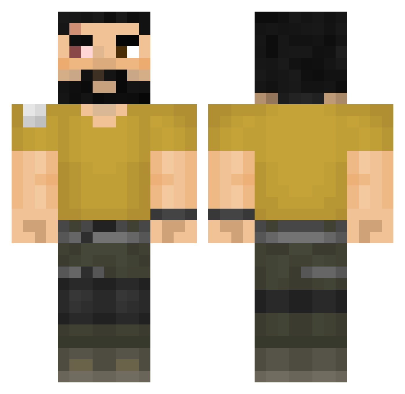 reprobate1 Minecraft skin, front and back view
