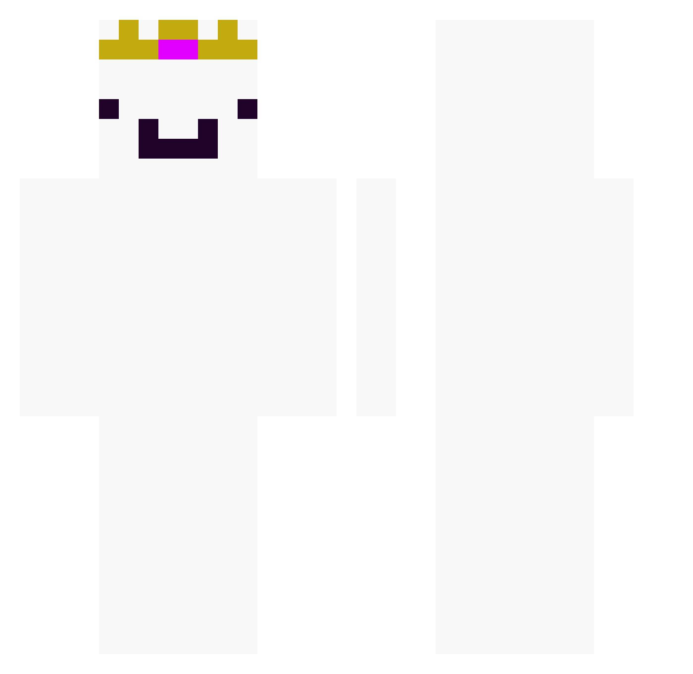 zolell Minecraft skin, front and back view